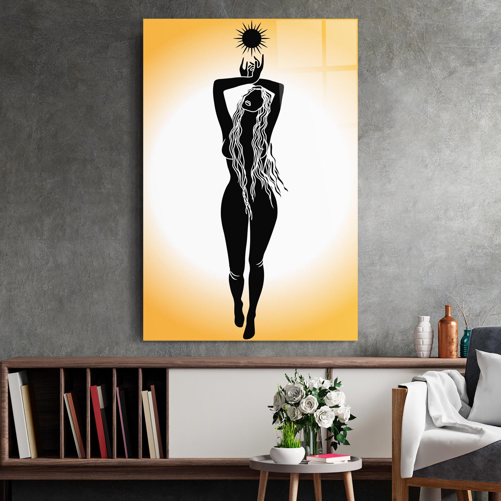 Glasbild Mistic Woman mockup 2