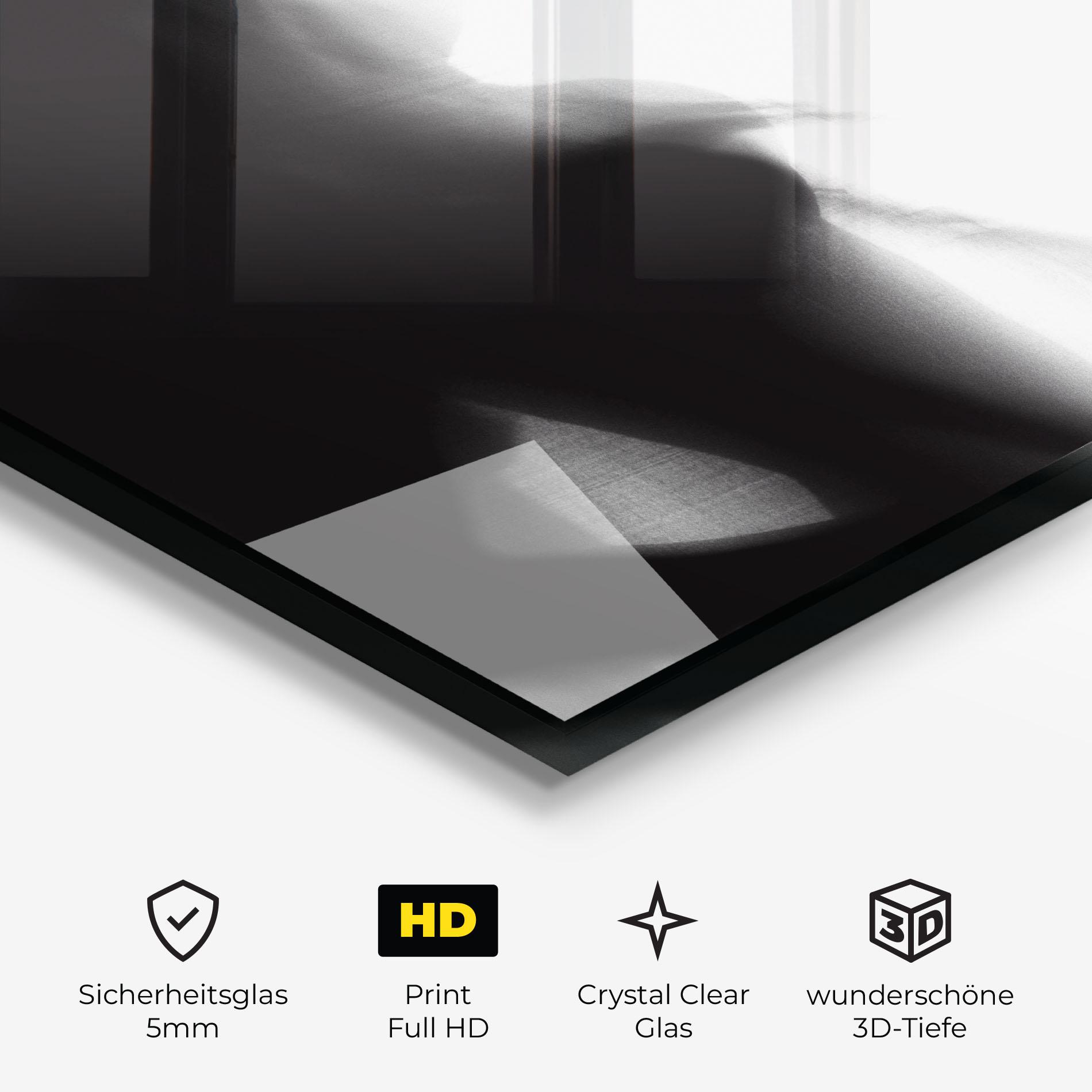 Glasbild Blurred Girl mockup 3