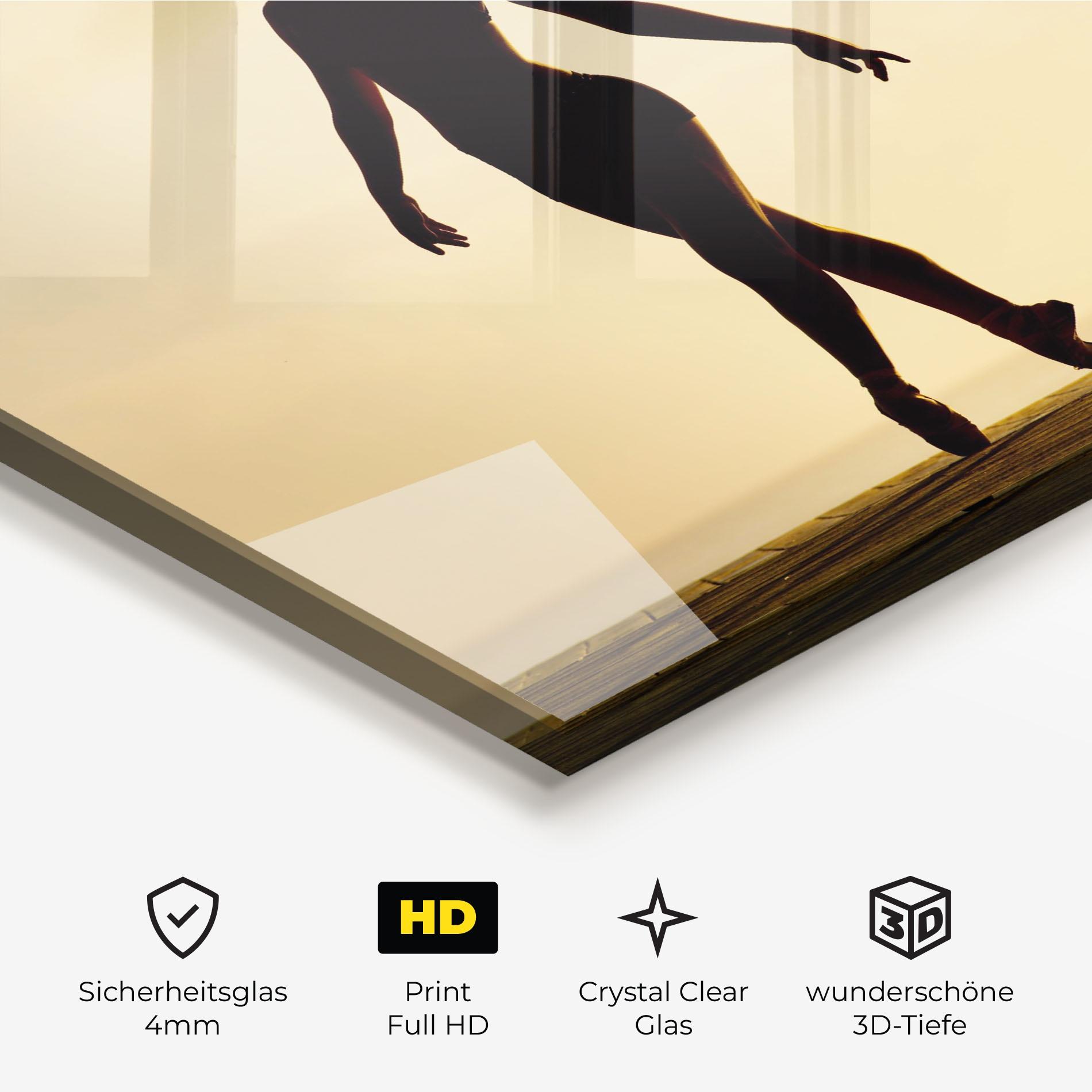 Glasbild Ballet On Cream mockup 3