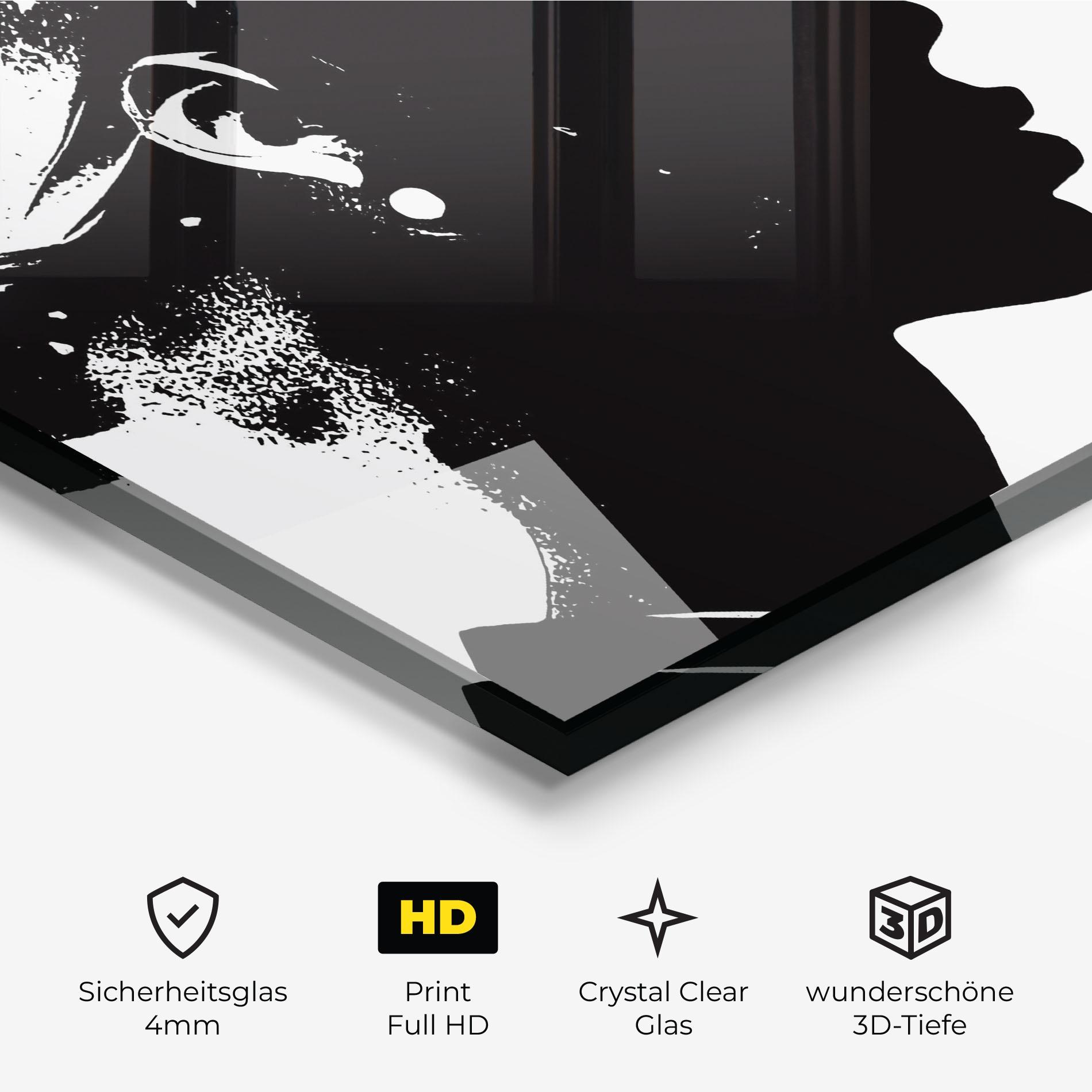 Glasbild Black Silhouette mockup 3