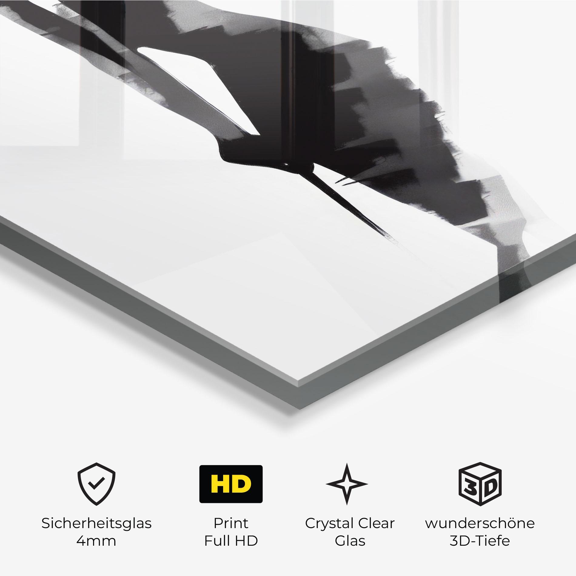 Glasbild Brush Contour Drawing mockup 3