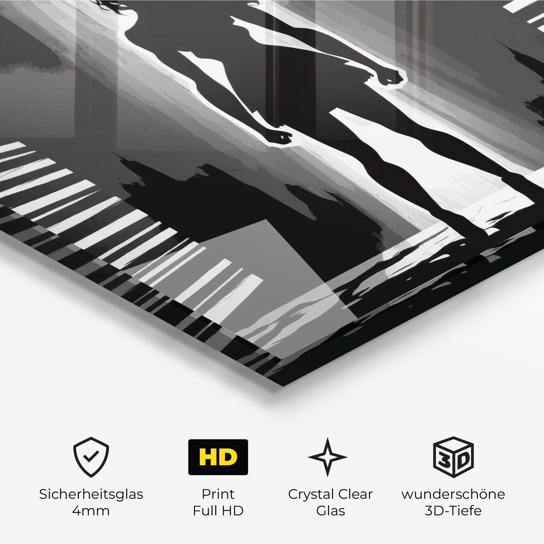 Glasbild Dark Girl Power mockup 3