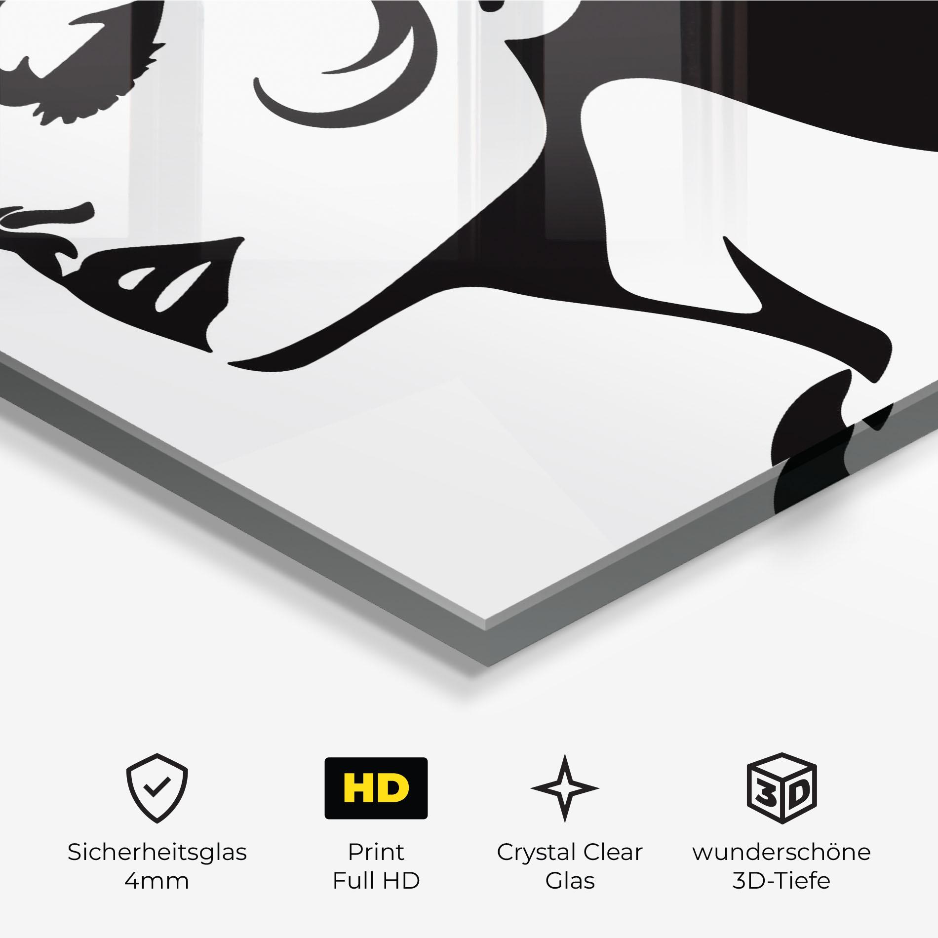 Glasbild Eyeliner Shilouette mockup 3