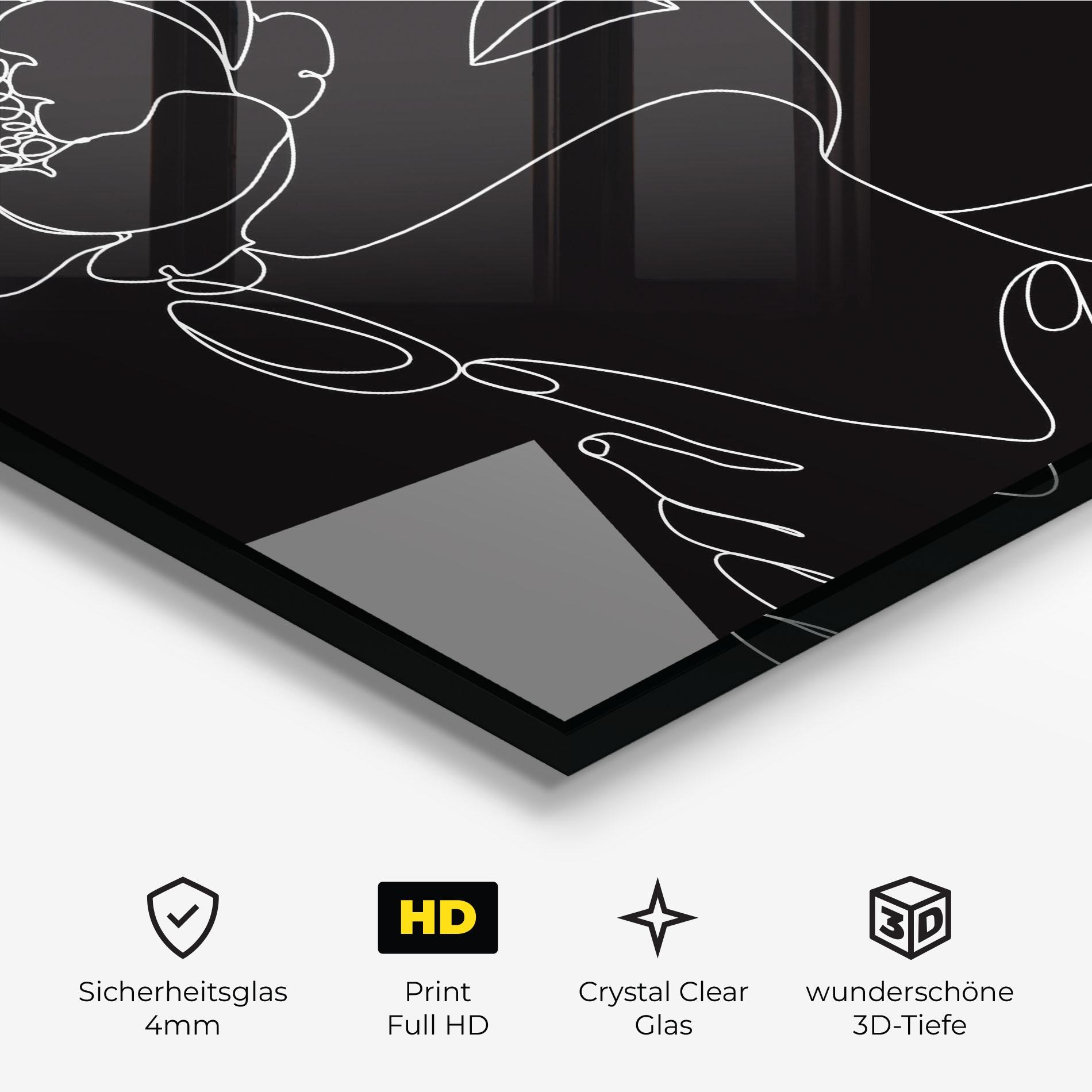 Glasbild Flower Girl Line mockup 3