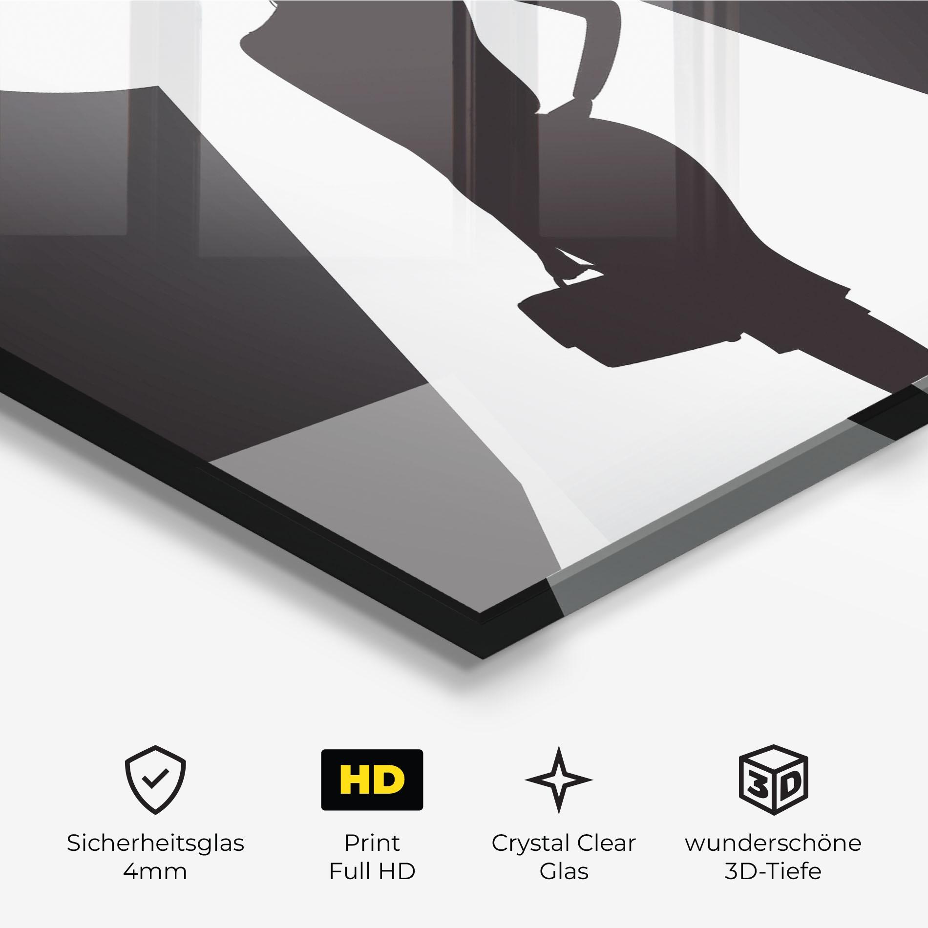 Glasbild Girl Door mockup 3