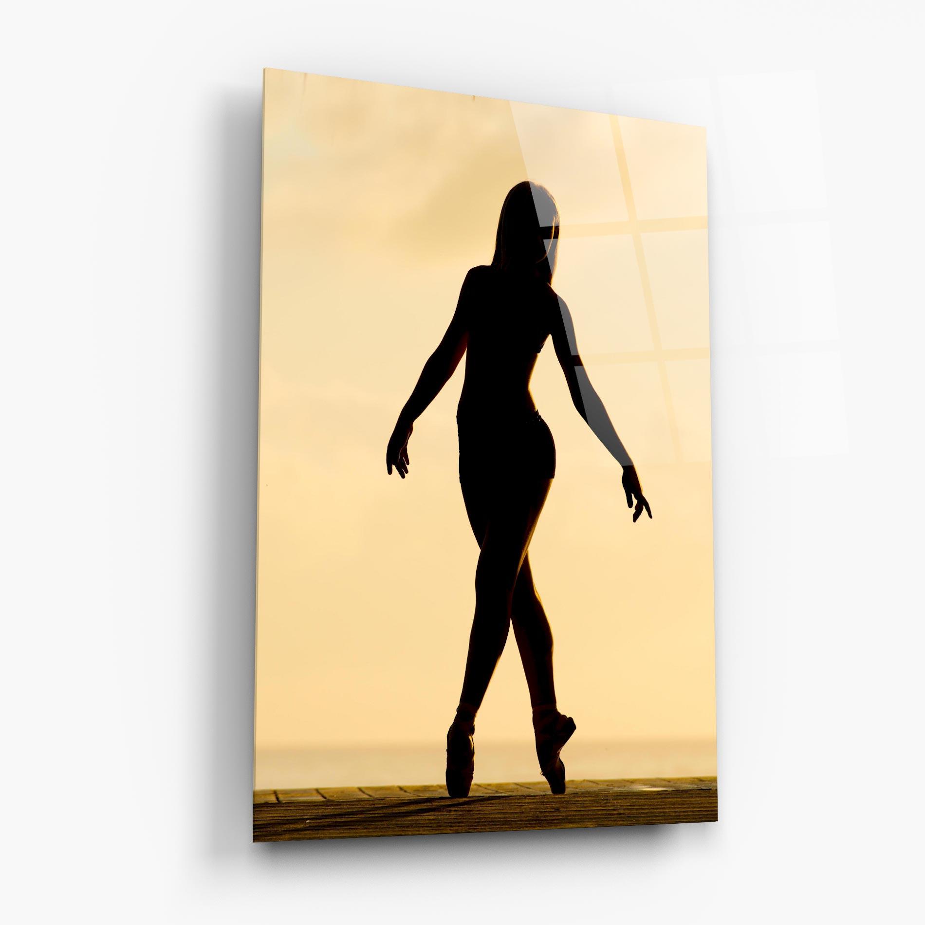 Glasbild Ballet On Cream mockup 6