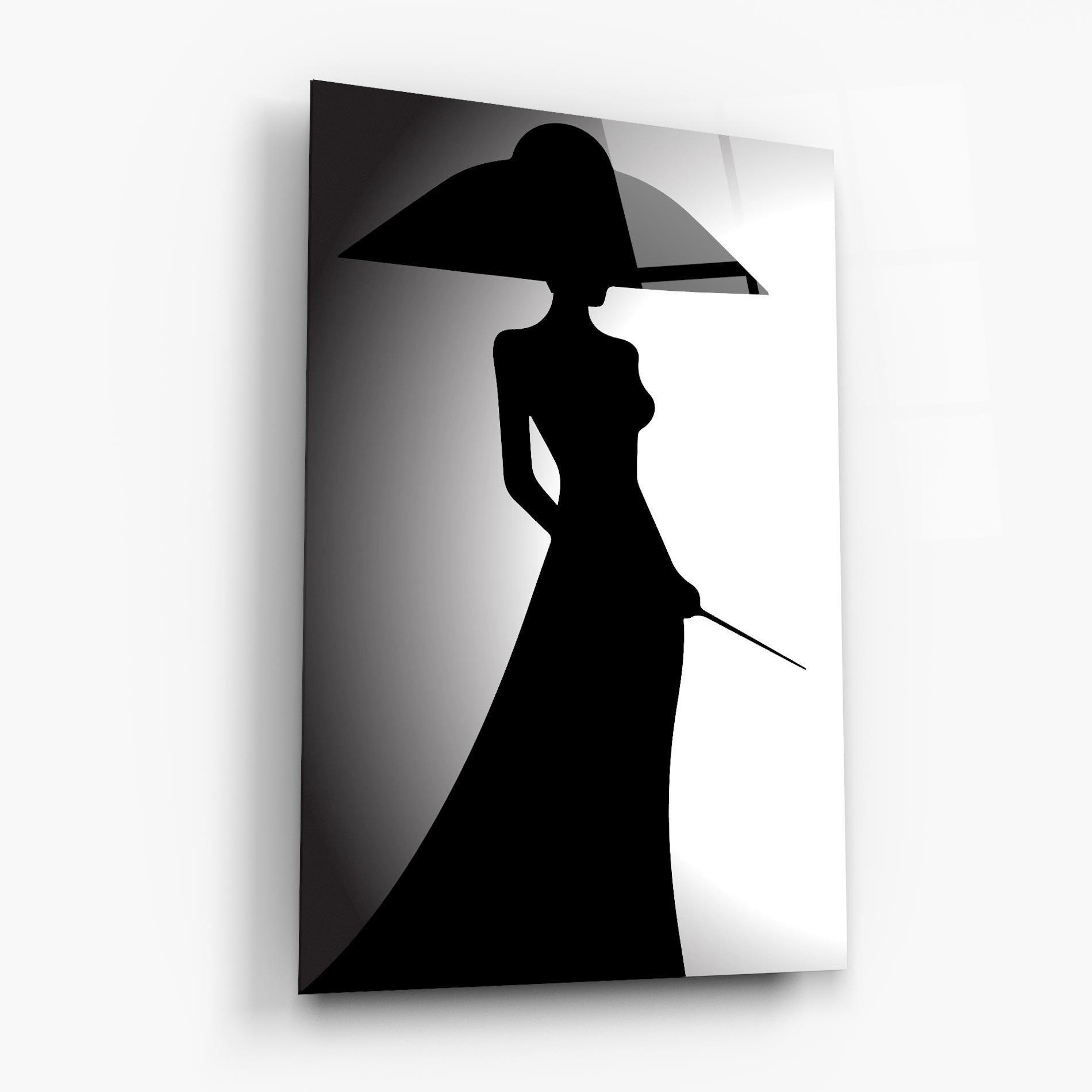 Glasbild Big Hat Lady mockup 6