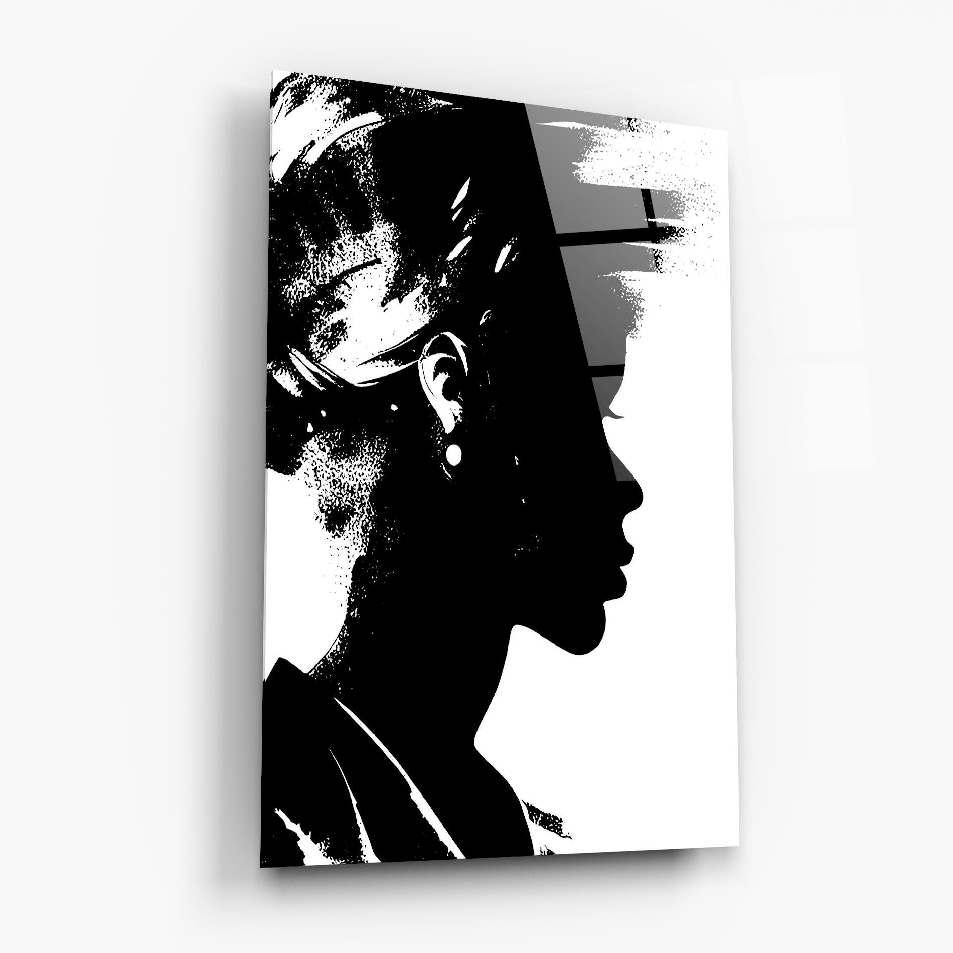 Glasbild Black Silhouette mockup 6