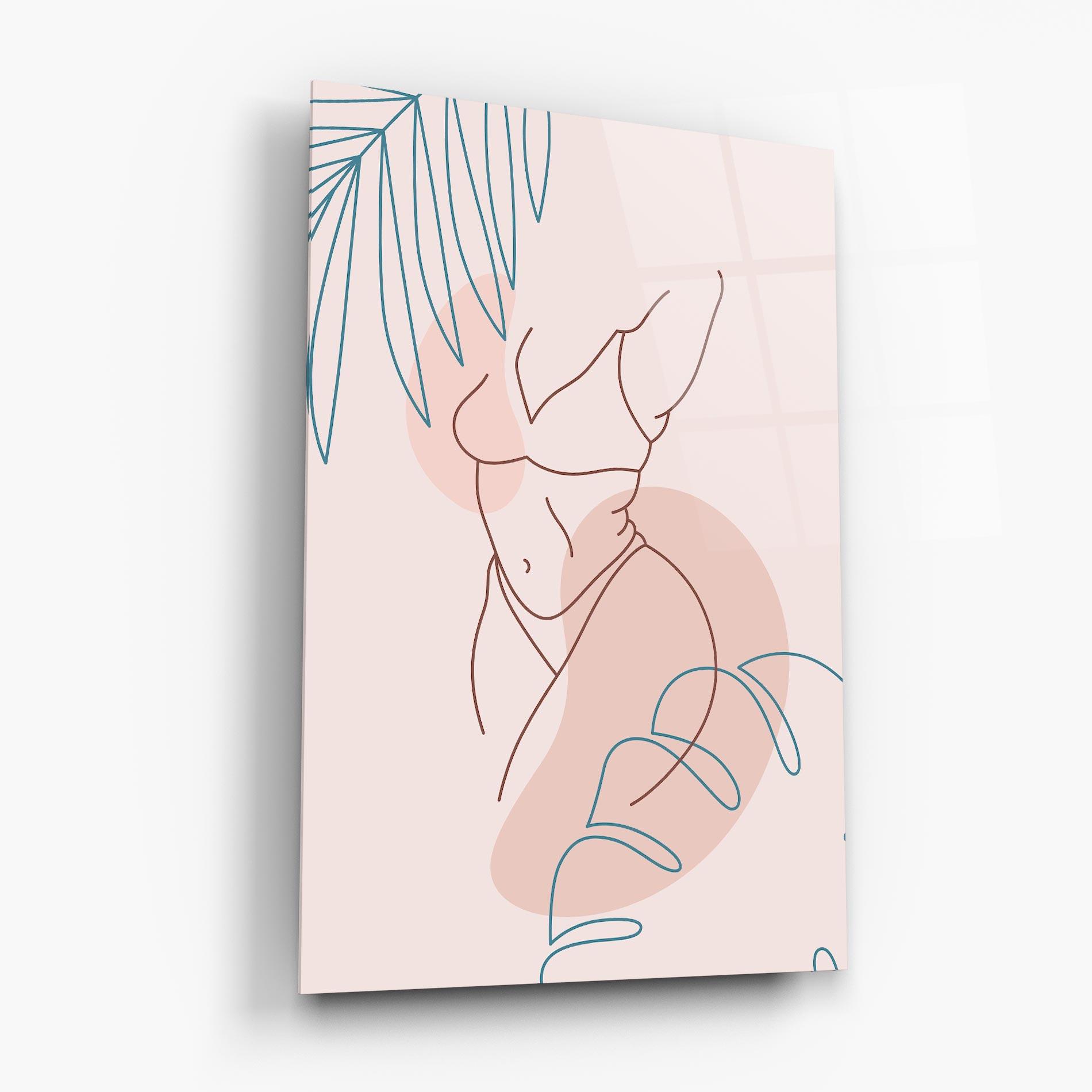 Glasbild Body Line Leaf mockup 6