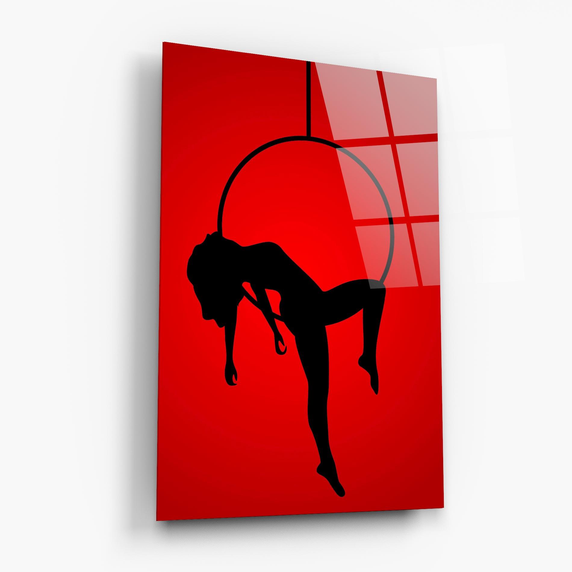Glasbild Dancer Shilouette mockup 6