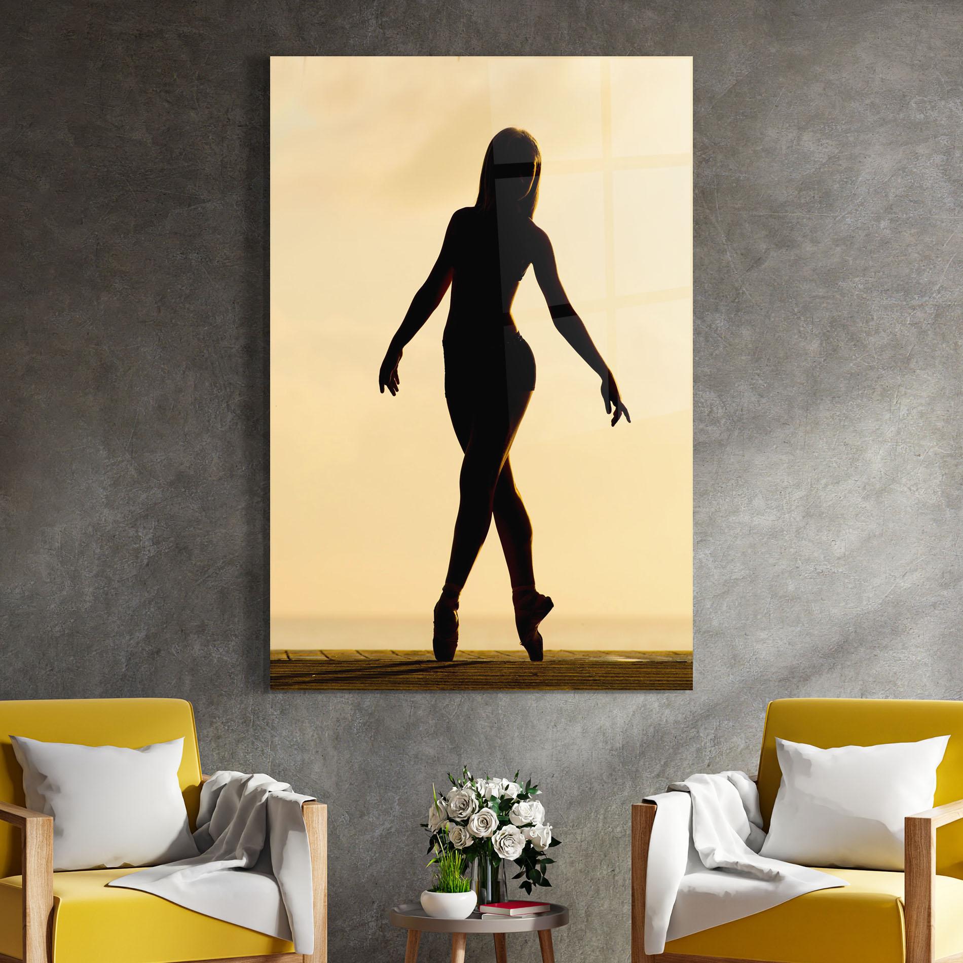 Glasbild Ballet On Cream mockup 4