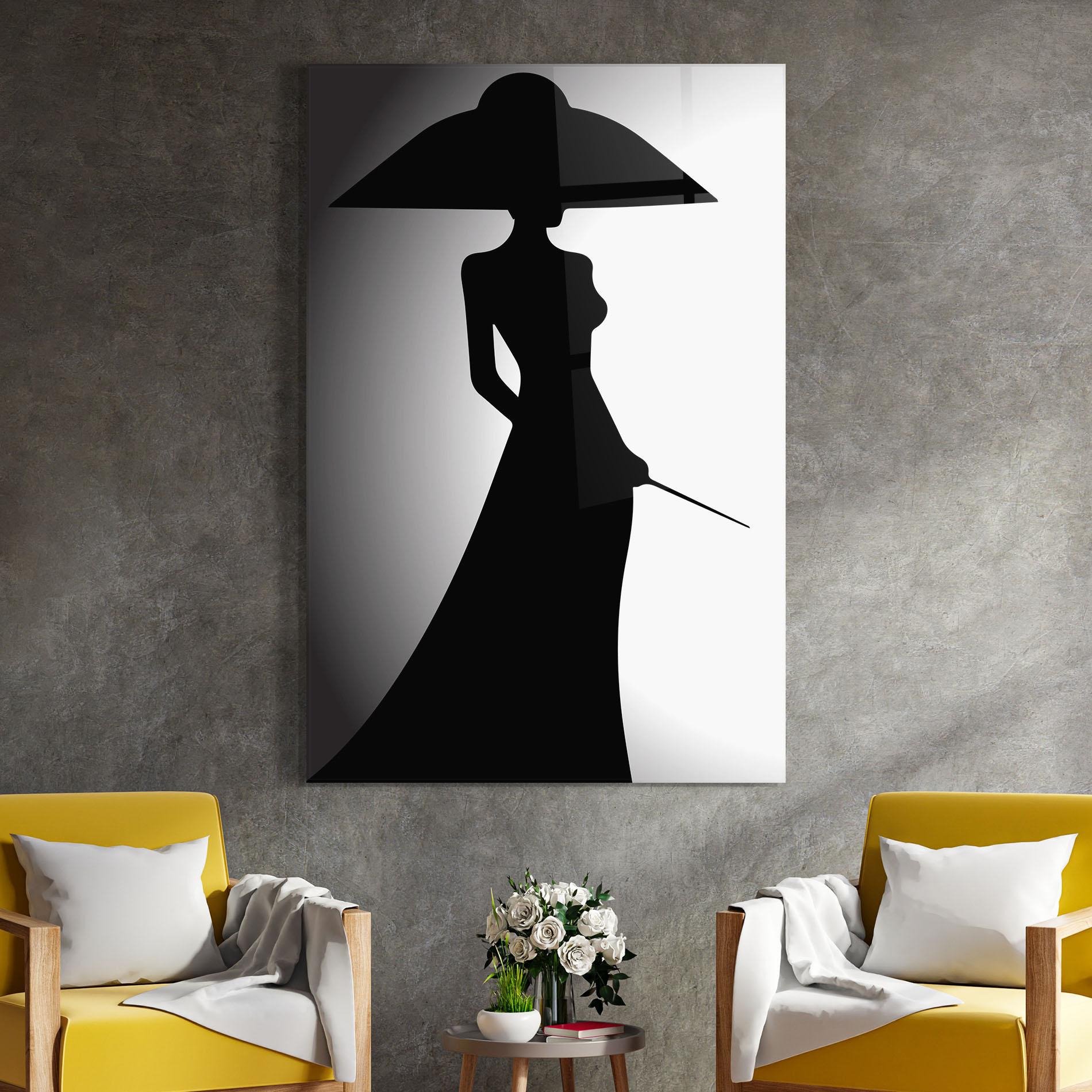 Glasbild Big Hat Lady mockup 4
