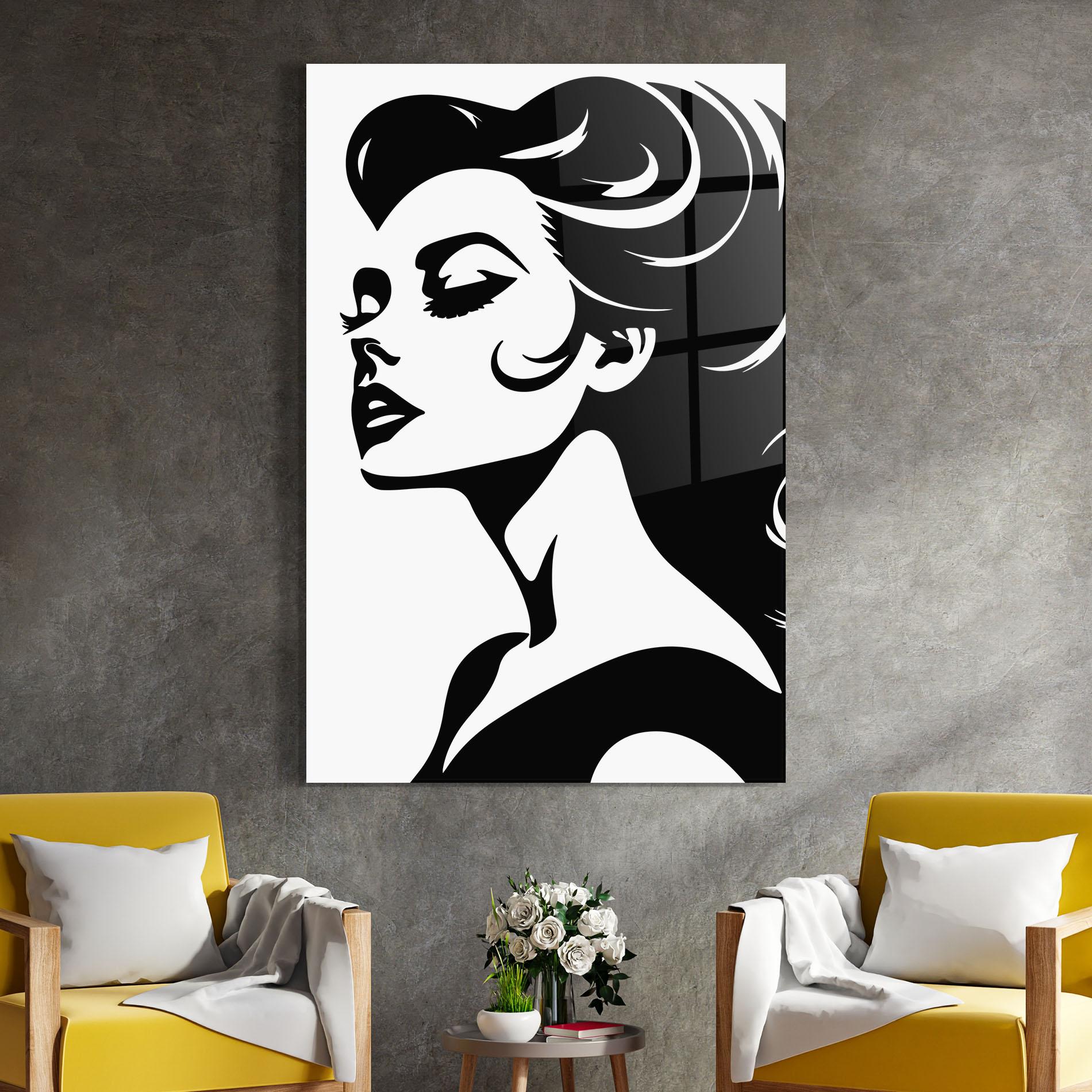 Glasbild Eyeliner Shilouette mockup 4