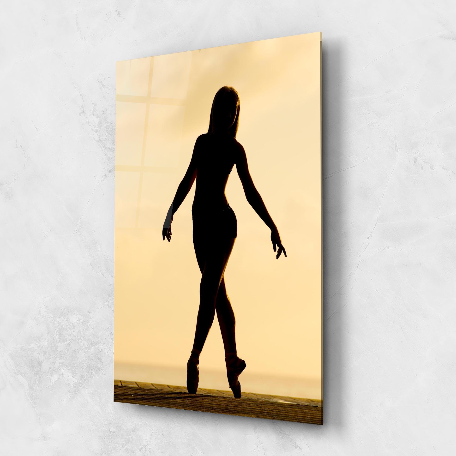 Glasbild Ballet On Cream mockup 1