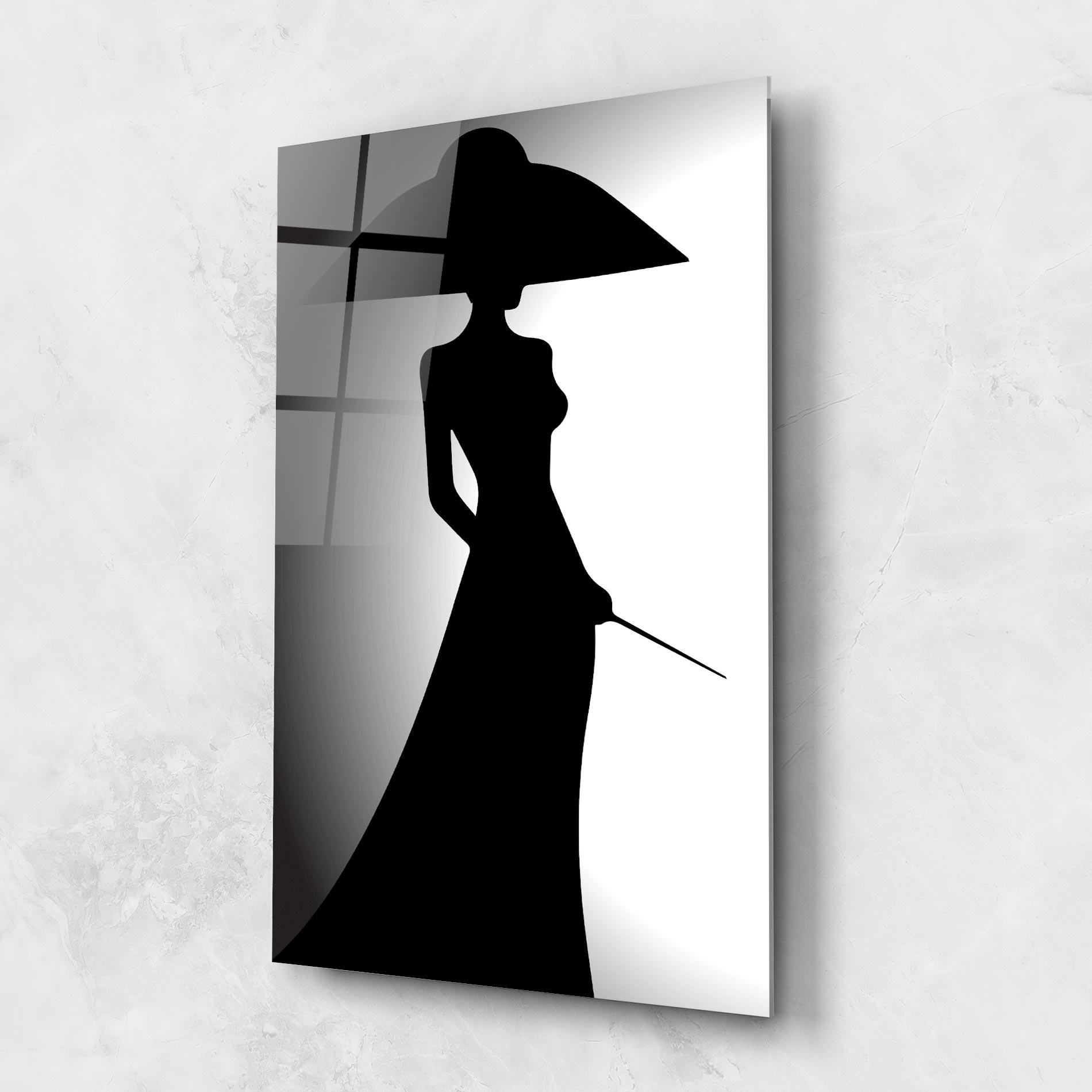 Glasbild Big Hat Lady mockup 1