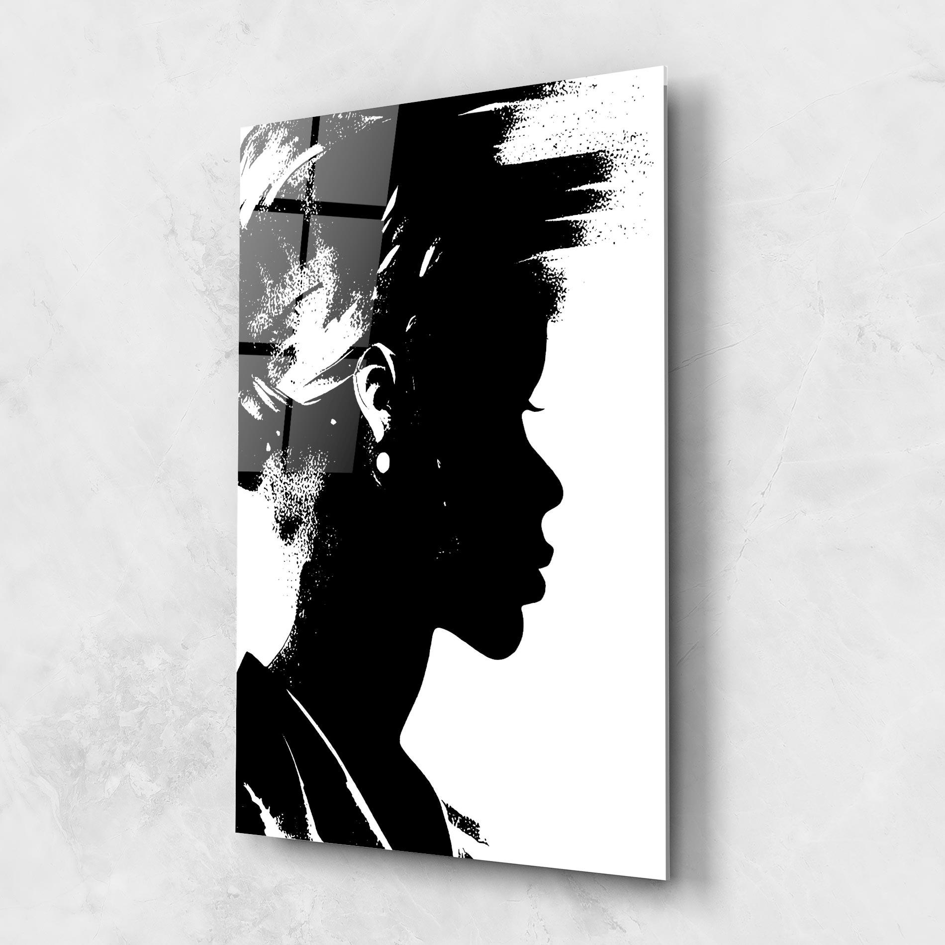 Glasbild Black Silhouette mockup 1