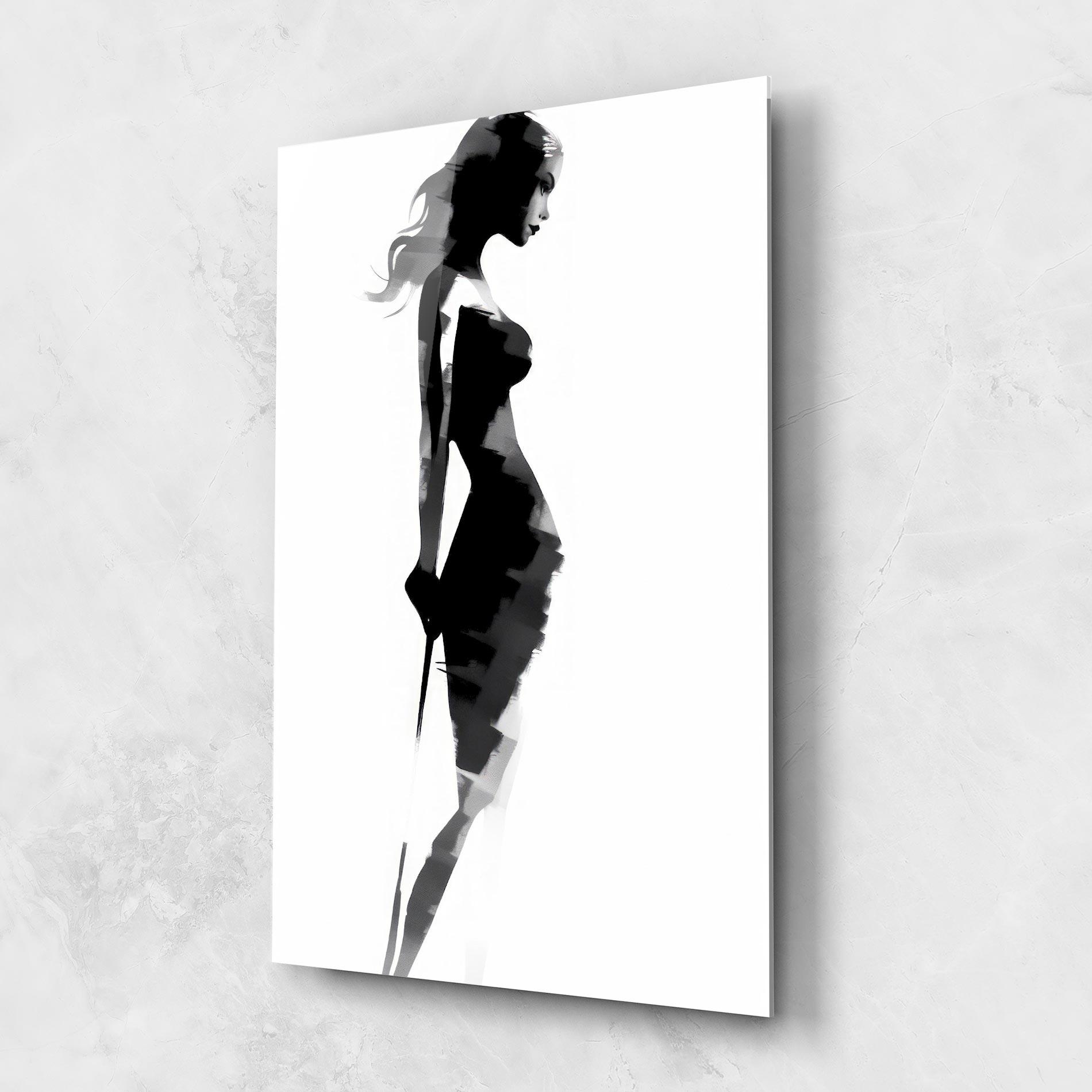 Glasbild Brush Contour Drawing mockup 1