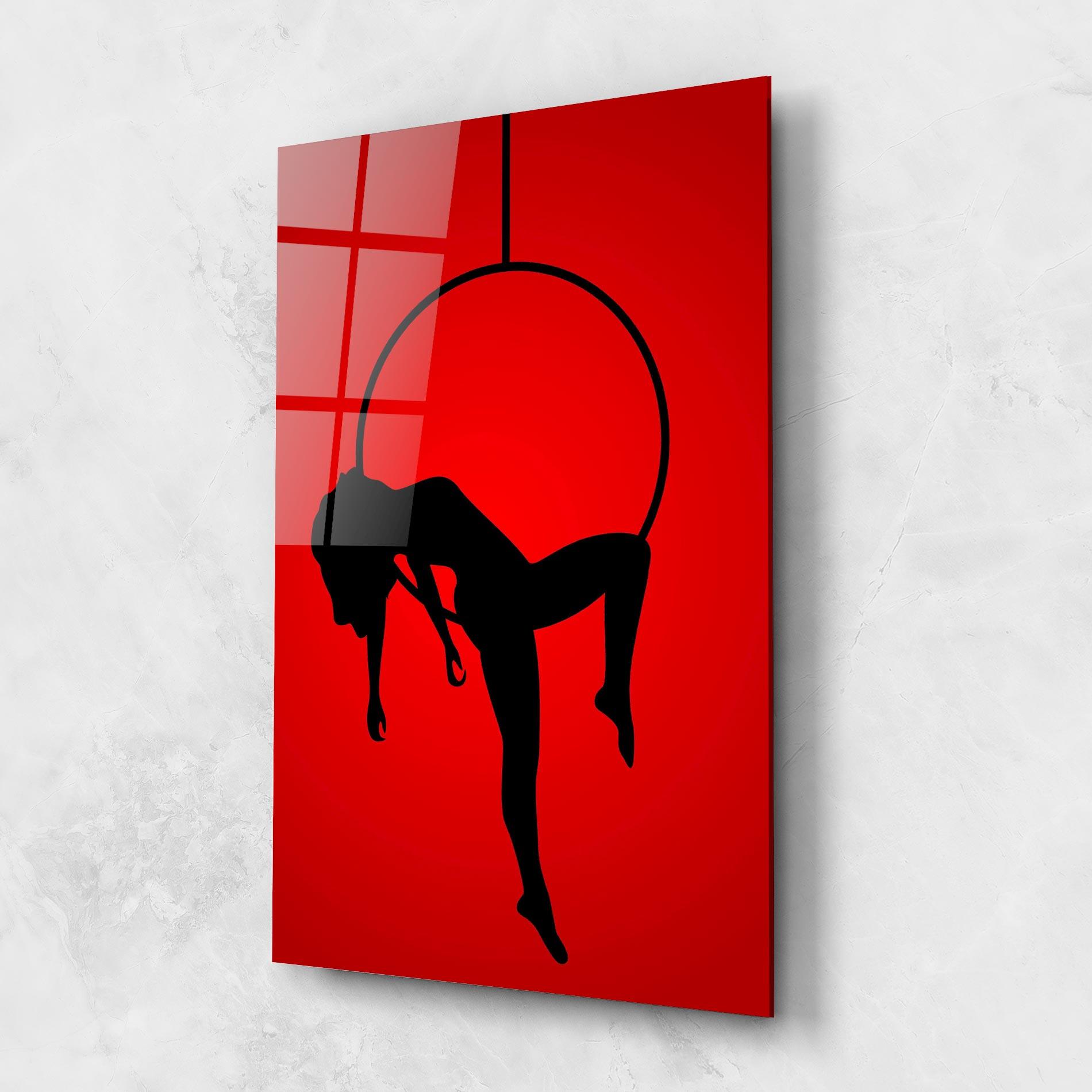 Glasbild Dancer Shilouette mockup 1