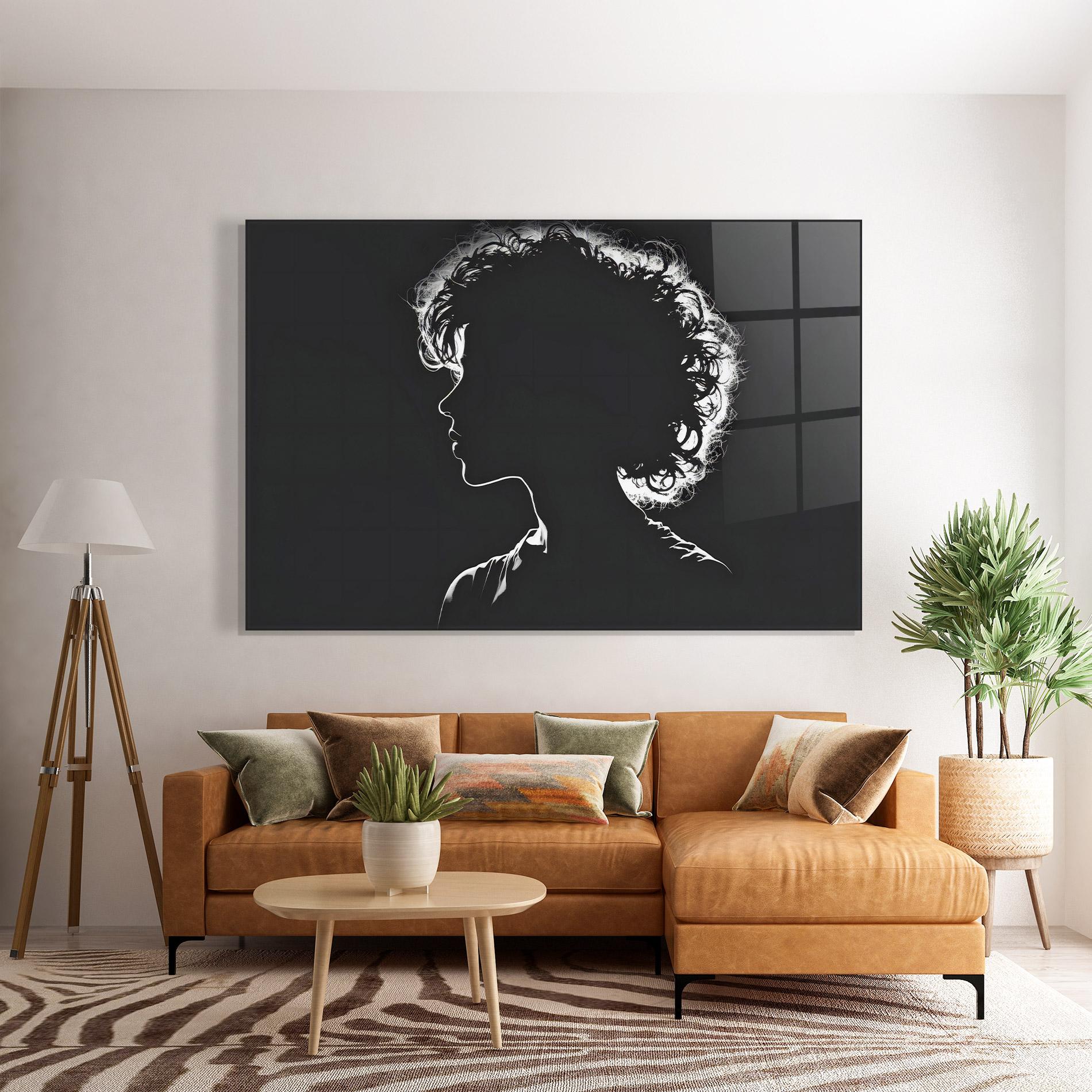 Glasbild Digital Silhouette mockup 7