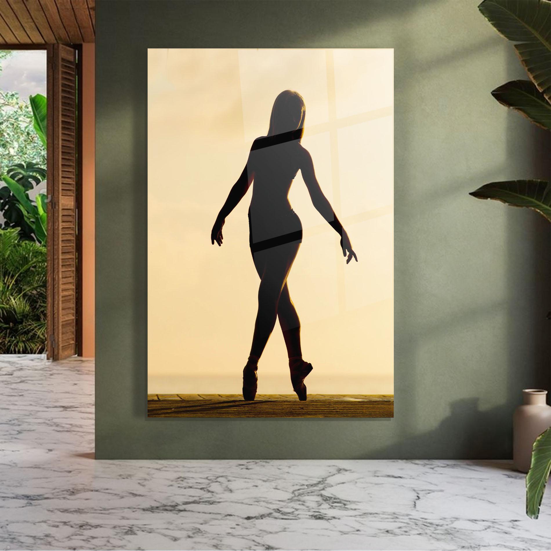 Glasbild Ballet On Cream mockup 7
