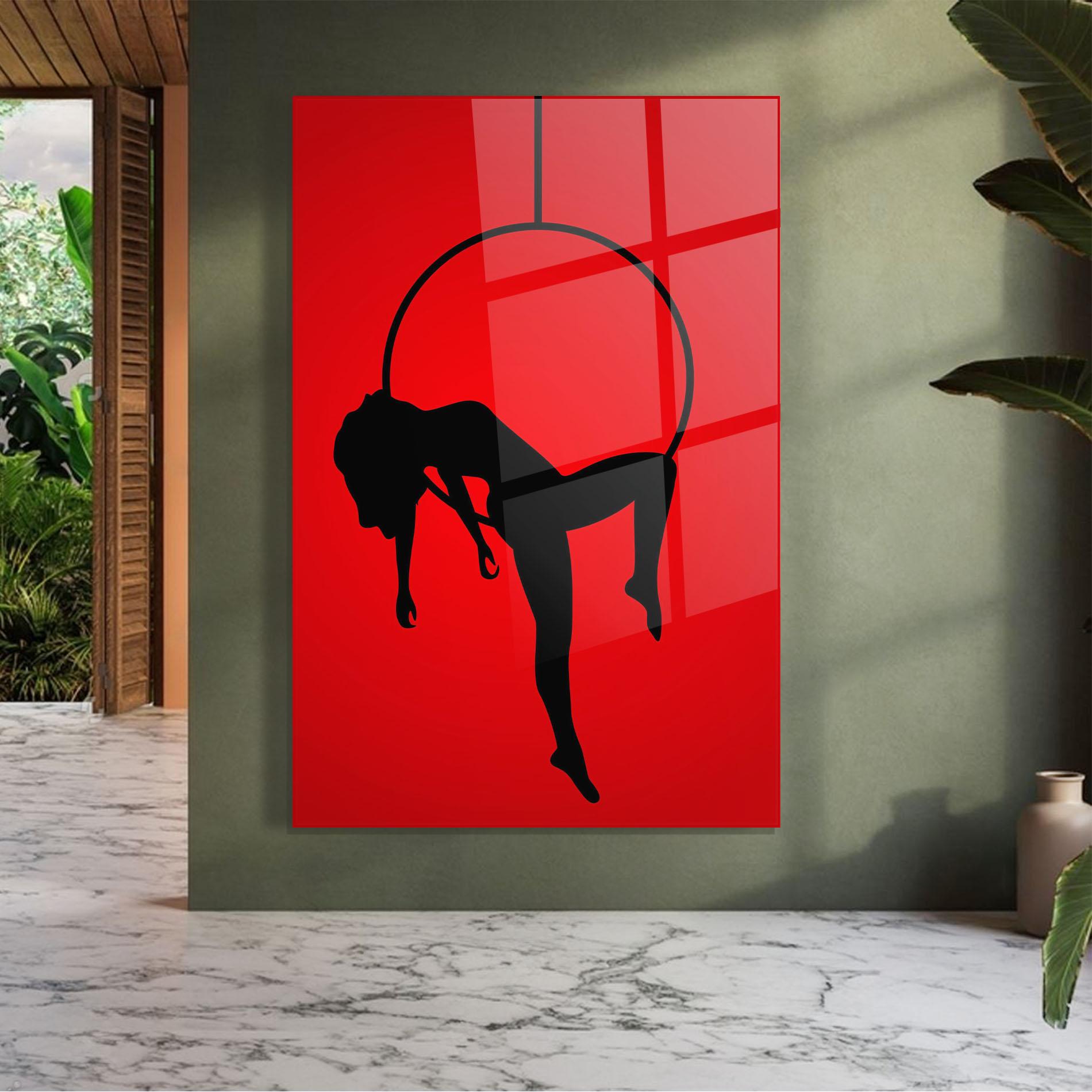 Glasbild Dancer Shilouette mockup 7