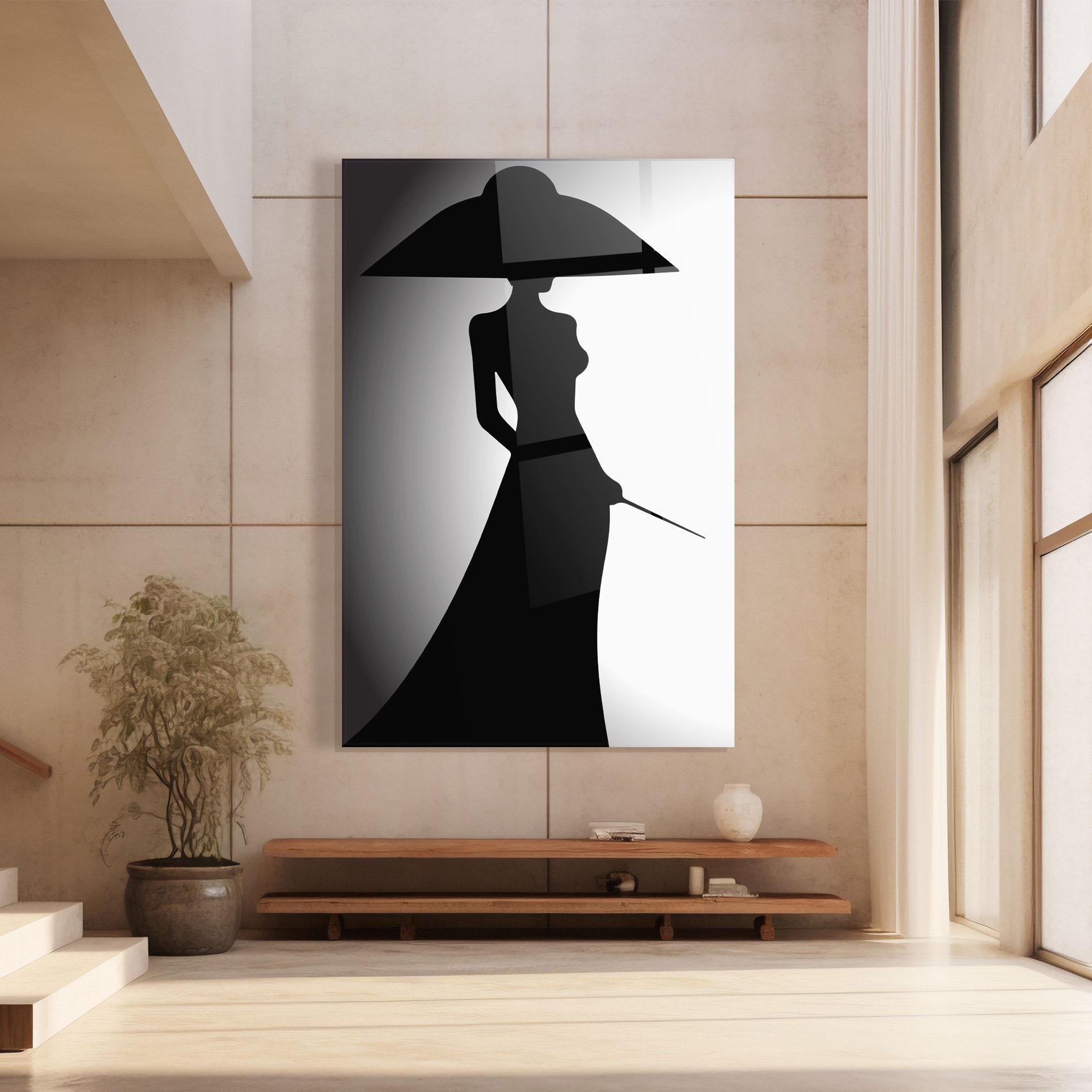 Glasbild Big Hat Lady mockup 8