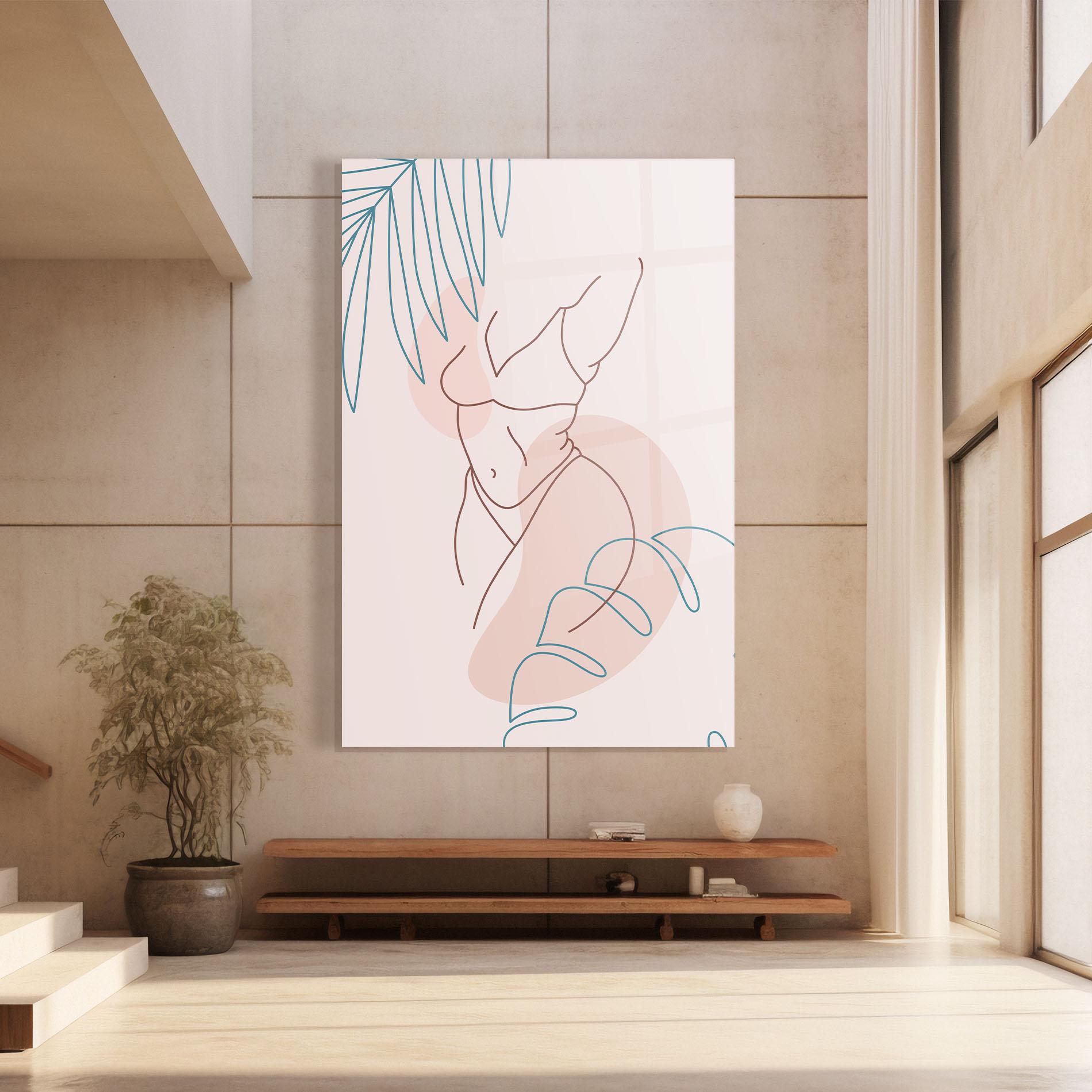 Glasbild Body Line Leaf mockup 8