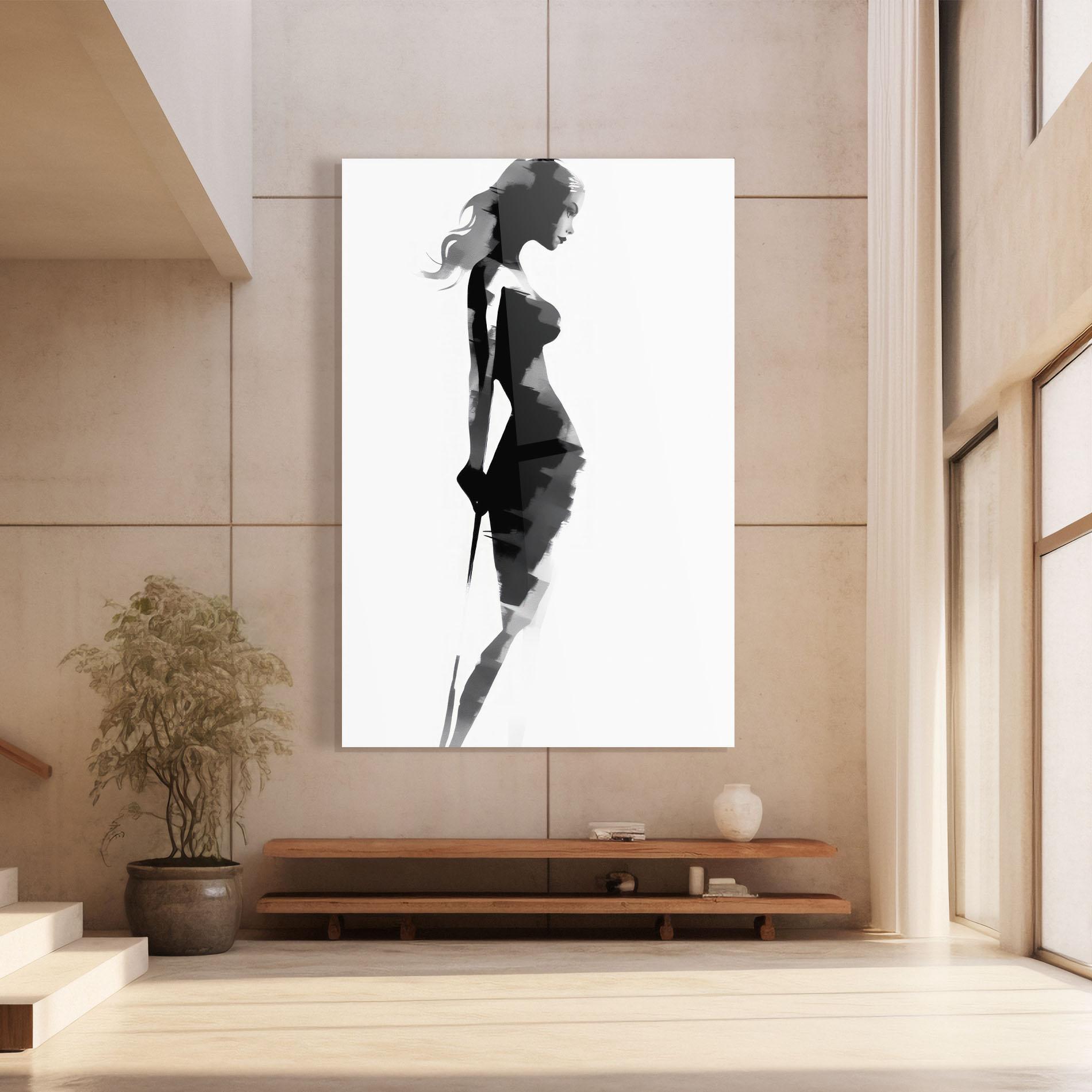 Glasbild Brush Contour Drawing mockup 8