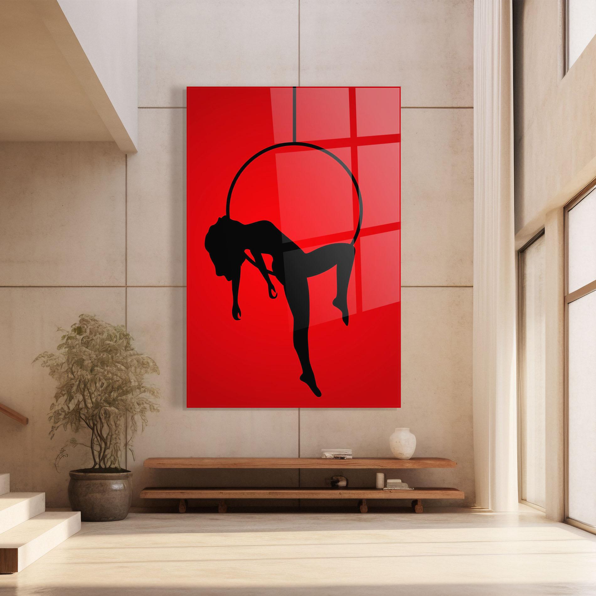 Glasbild Dancer Shilouette mockup 8
