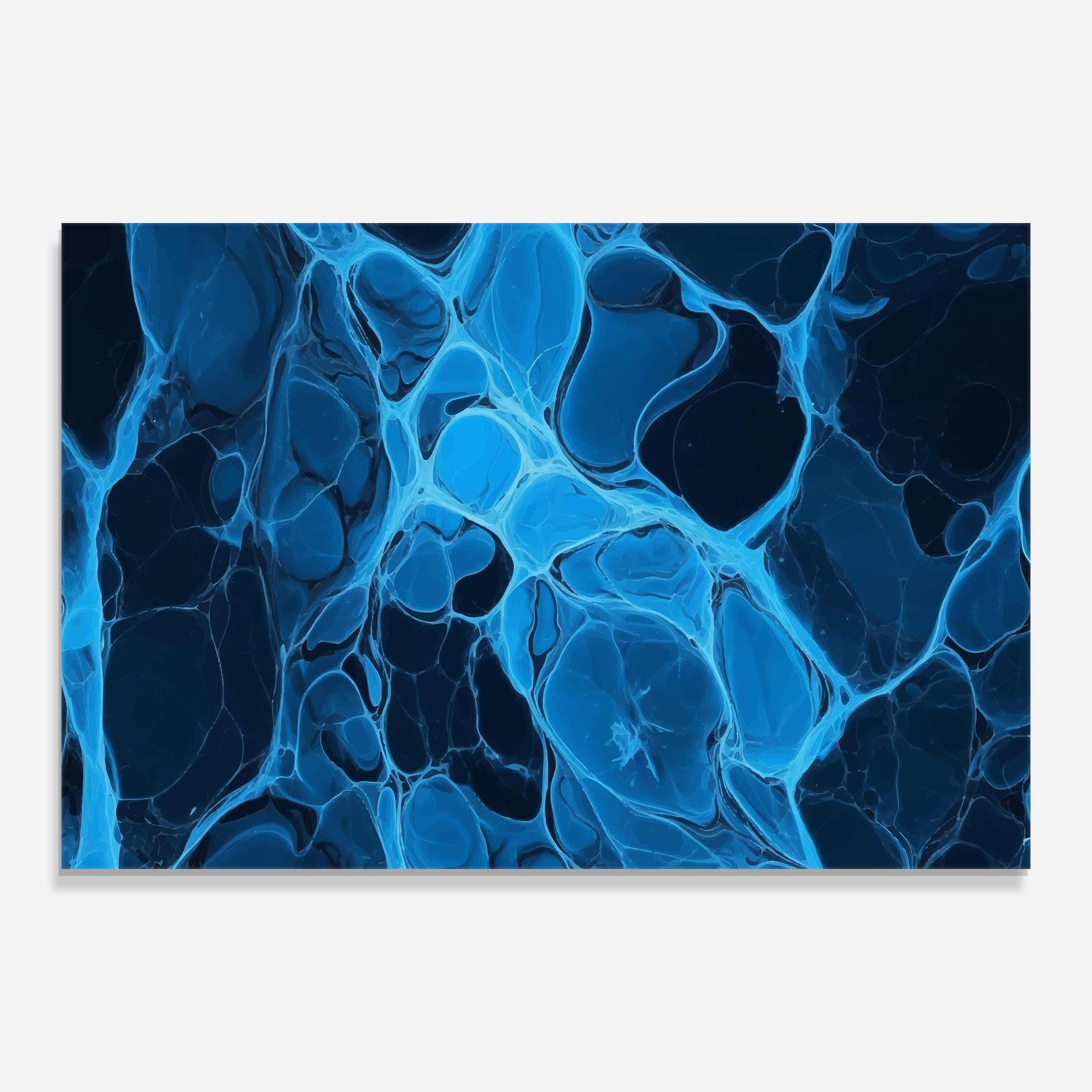Glasbild Blue Shade Water mockup 0