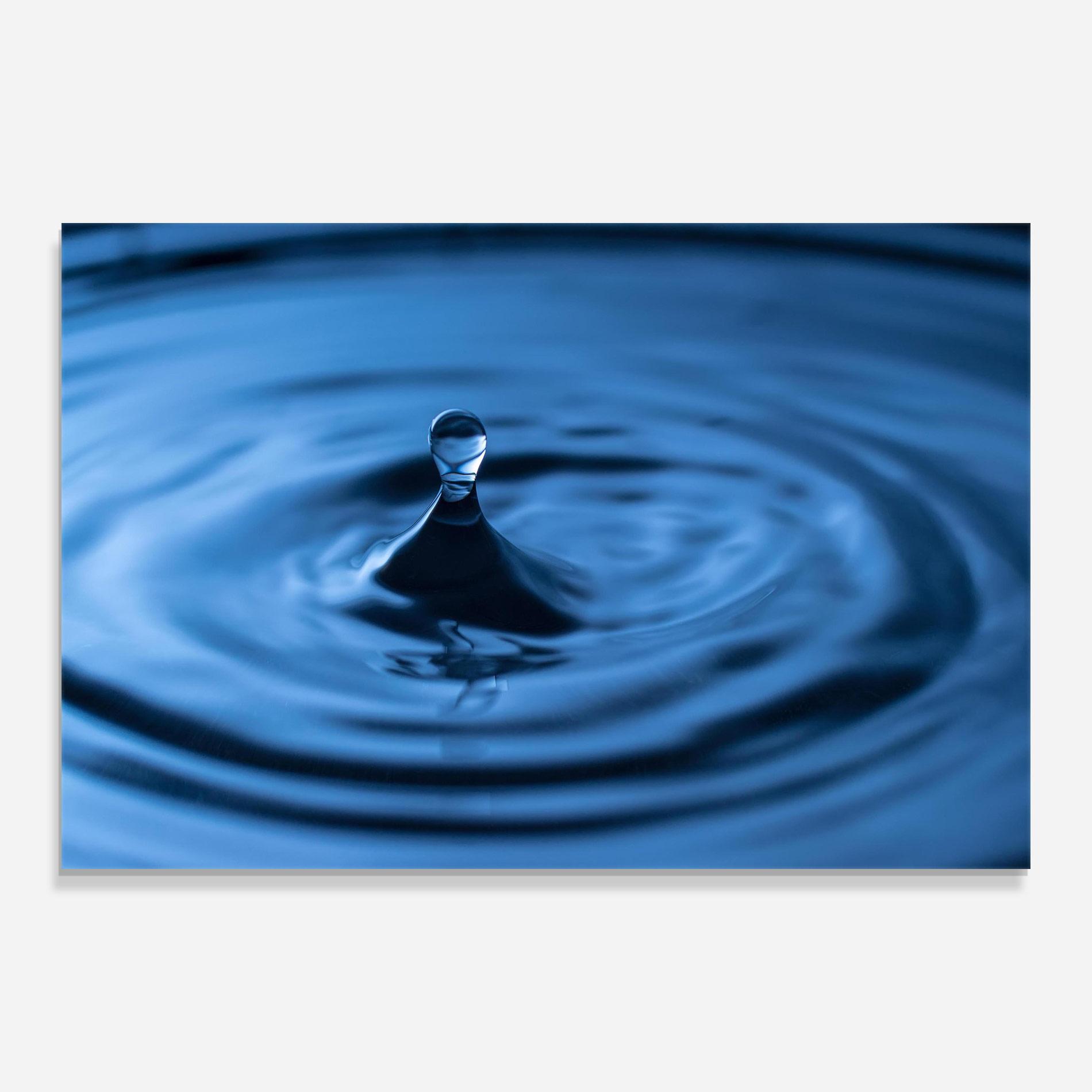 Glasbild Blue Small Drop mockup 0