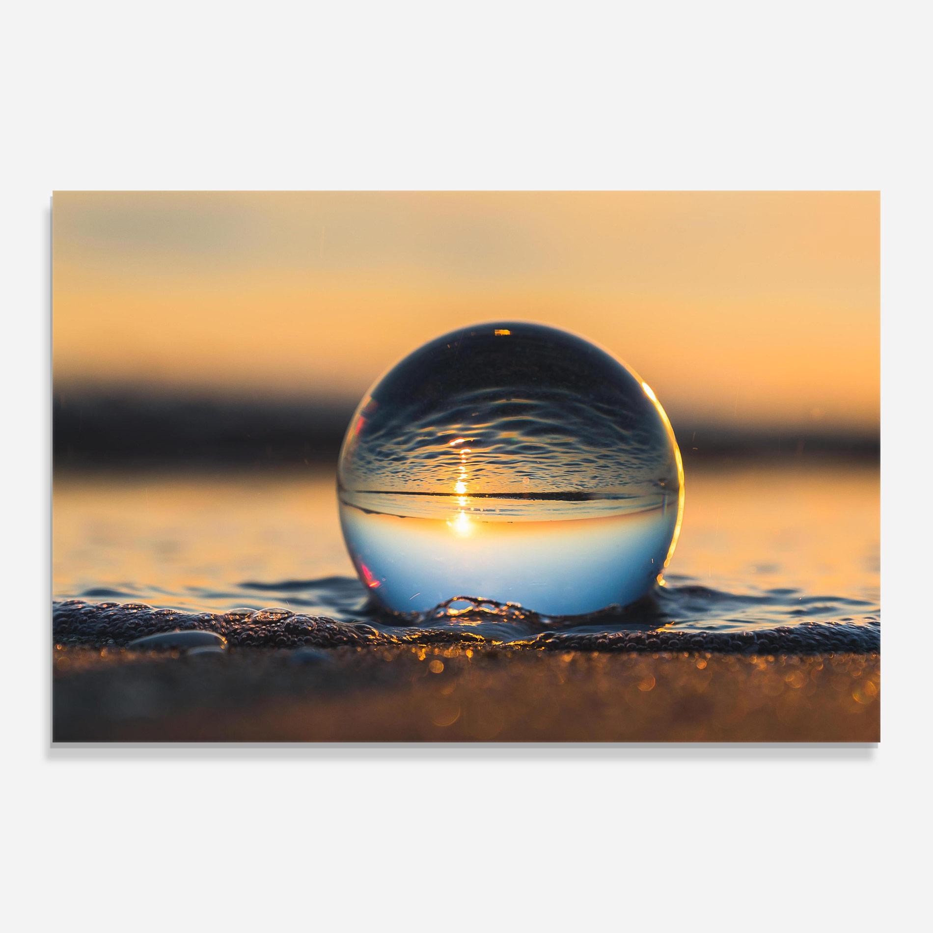 Glasbild Water Bubble Reflecting mockup 0