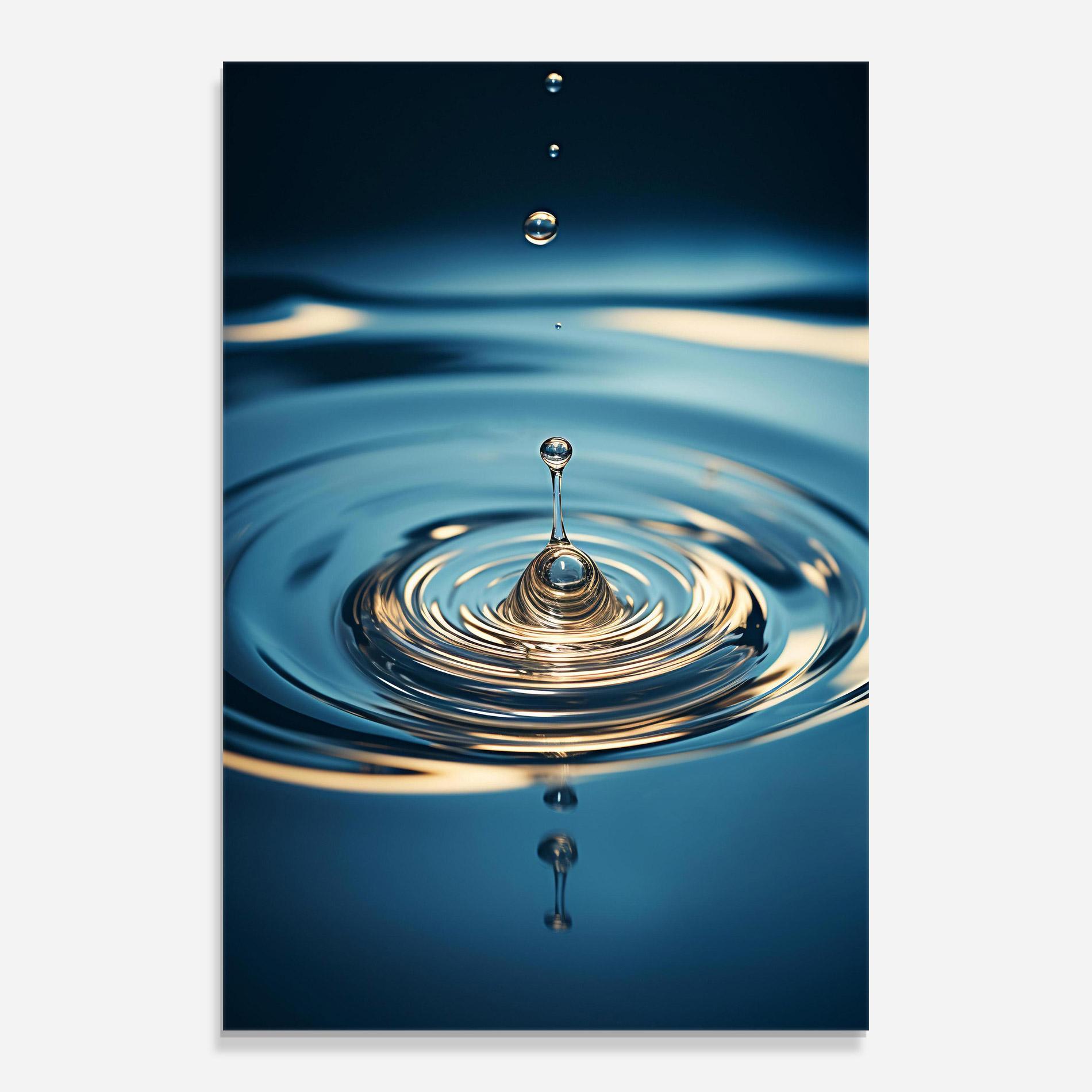 Glasbild Cream Water Drop mockup 0