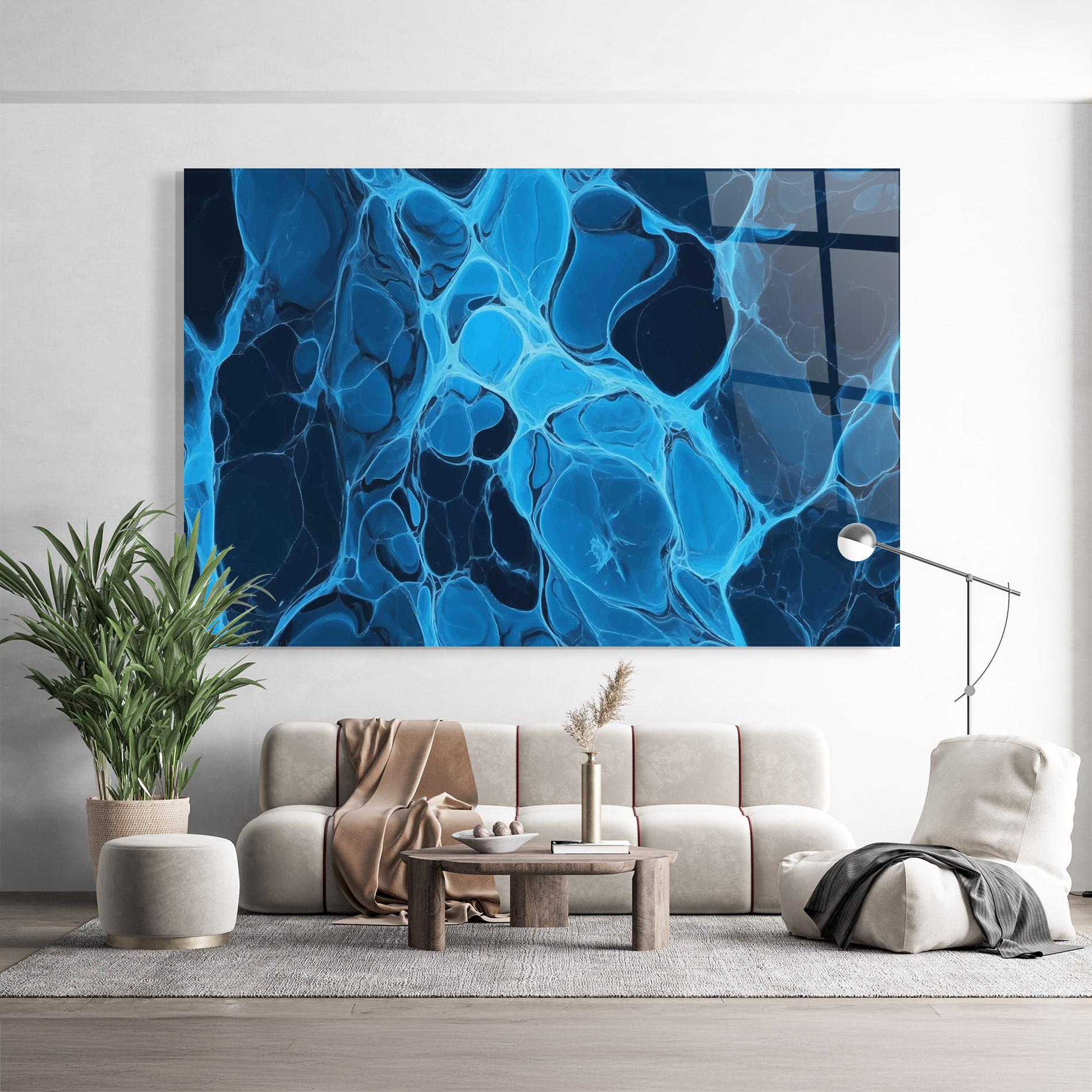 Glasbild Blue Shade Water mockup 9