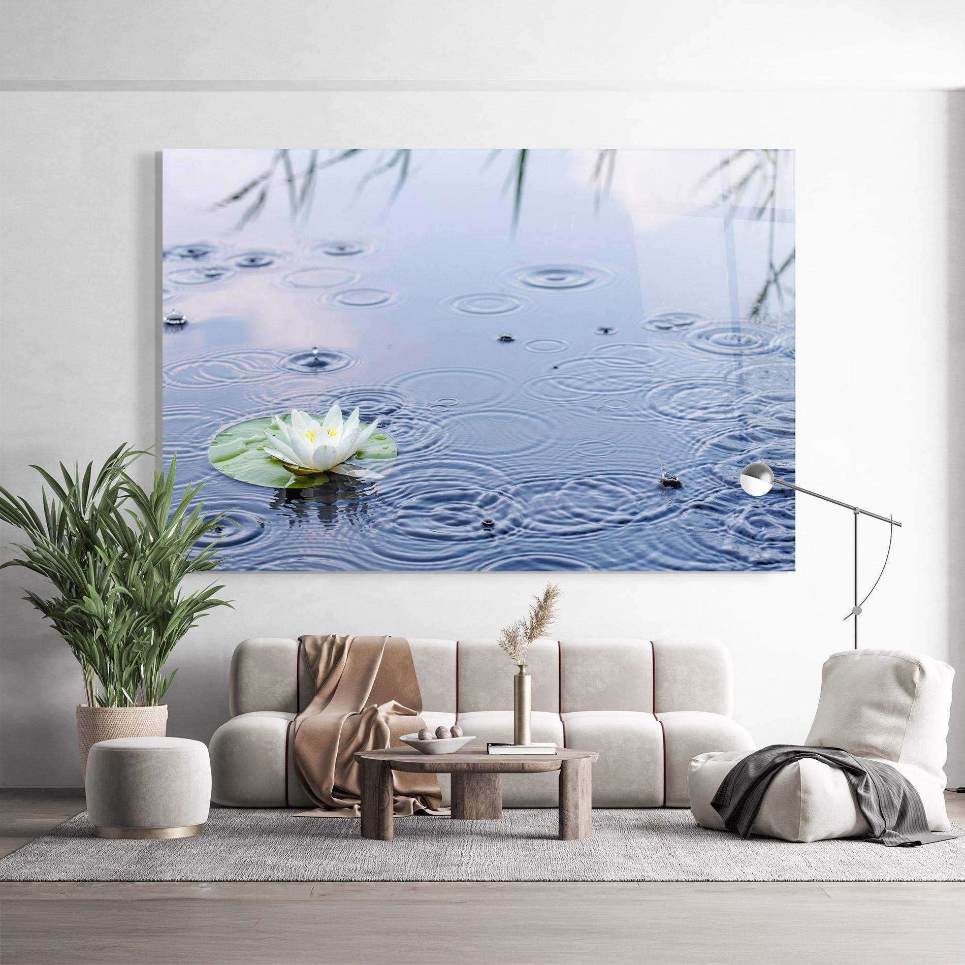 Glasbild Clear Lake Rain mockup 9