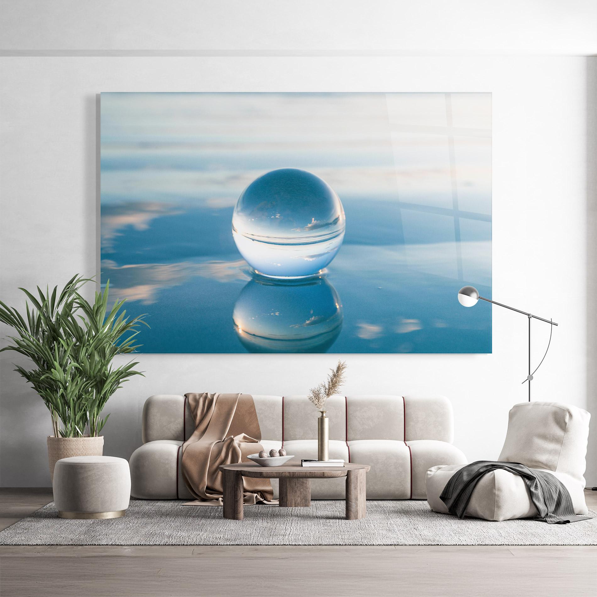 Glasbild Crystal Ball Reflecting mockup 9