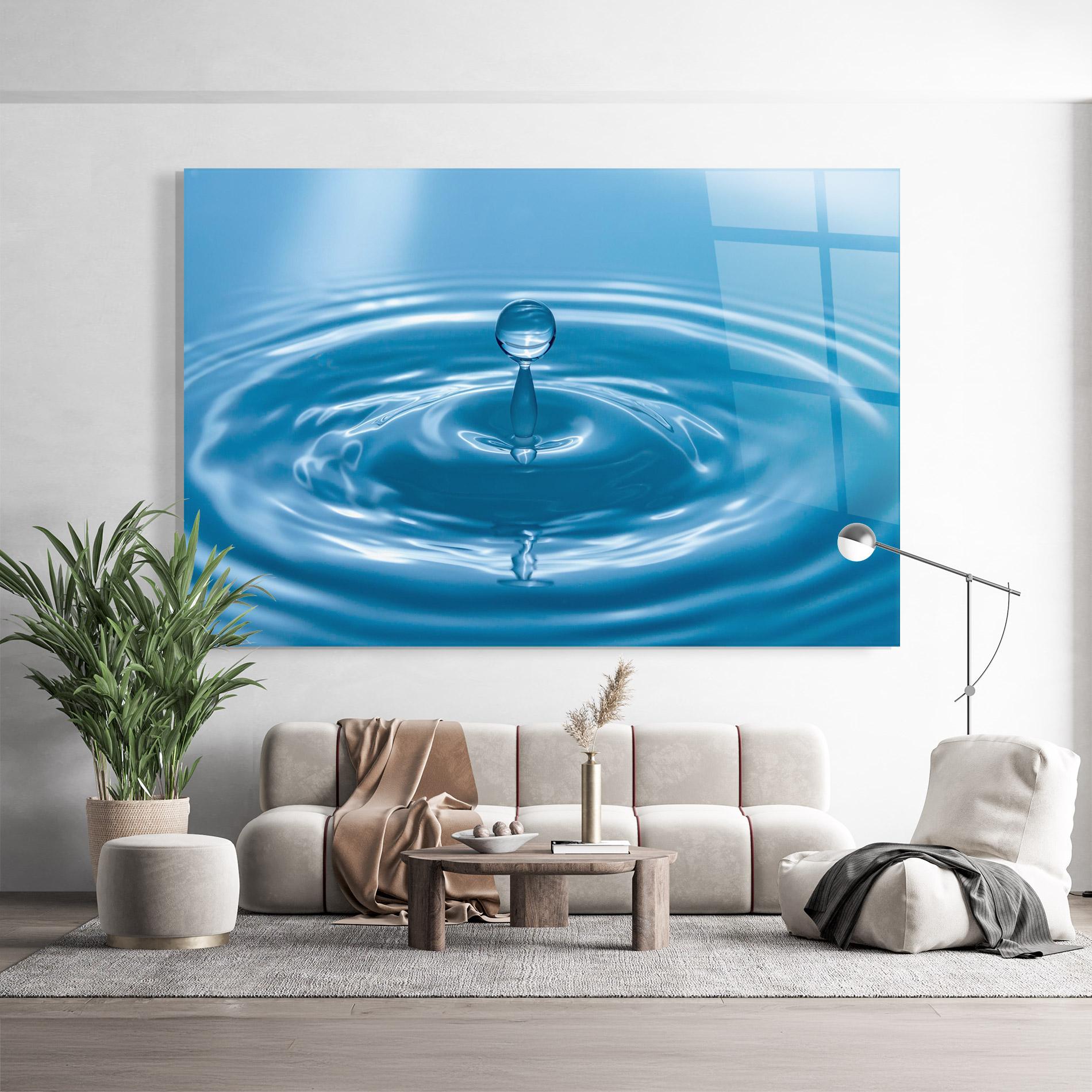 Glasbild Drop Close Up mockup 9