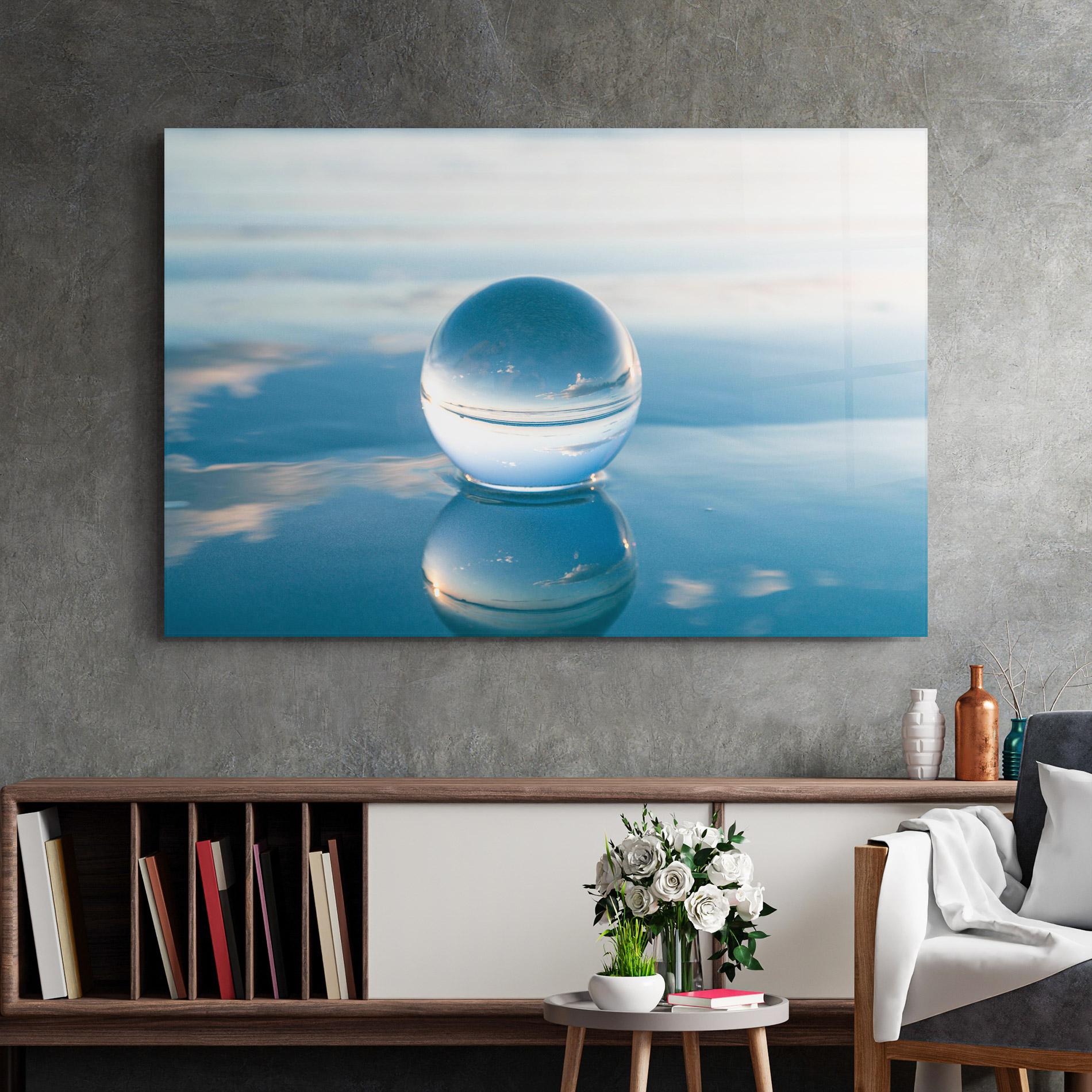 Glasbild Crystal Ball Reflecting mockup 2