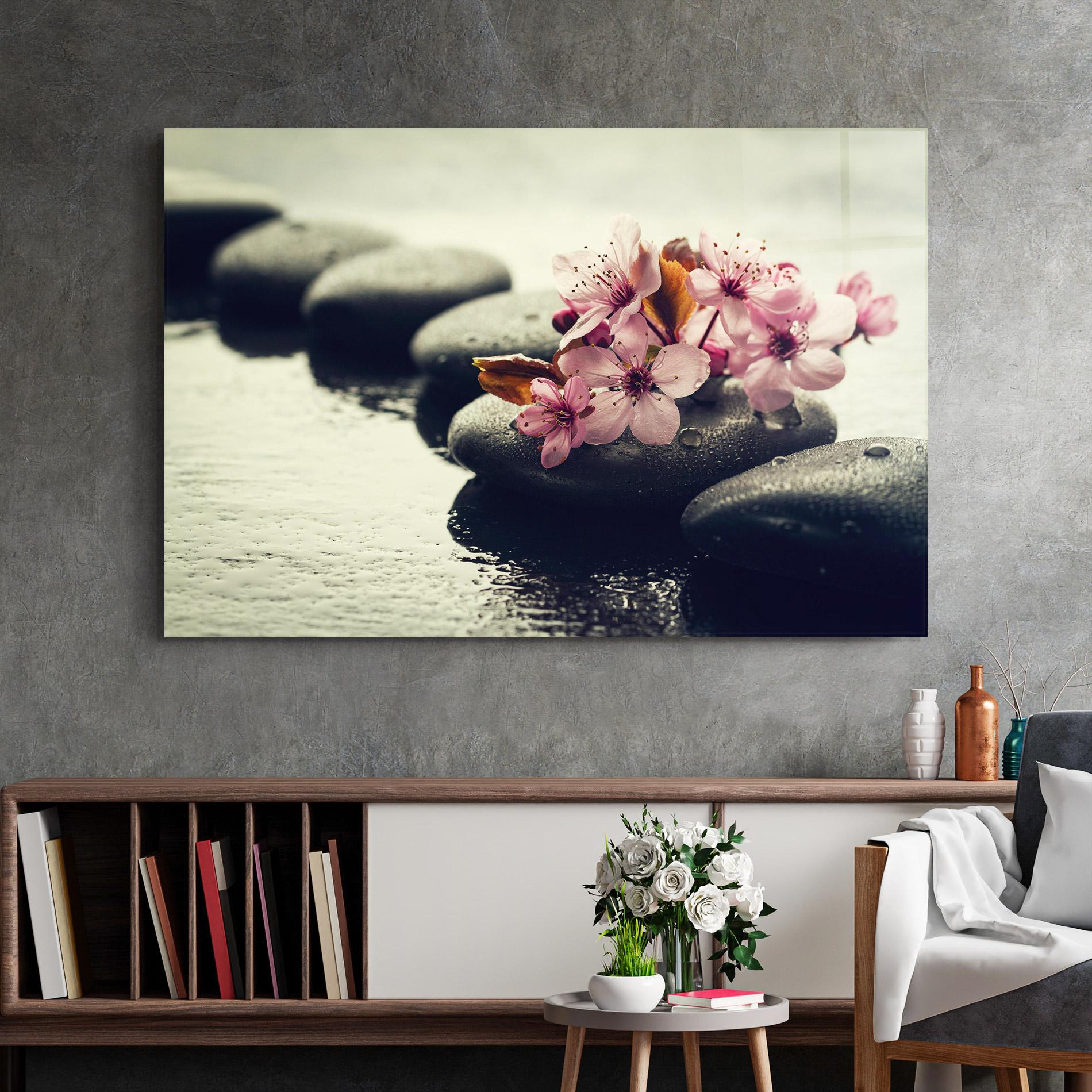 Glasbild Hot Spa Flowers mockup 2