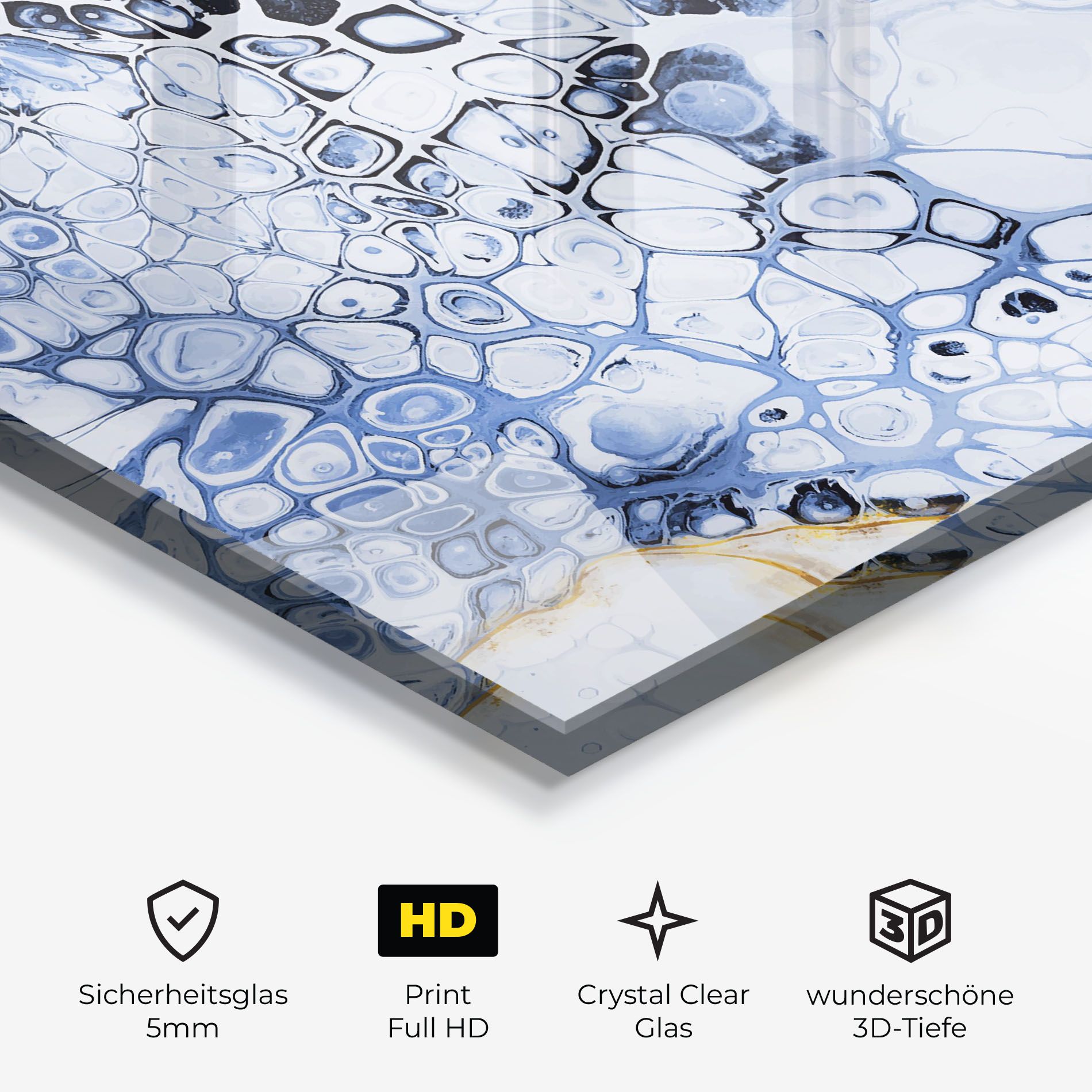 Blue Yellow Water Art mockup 3