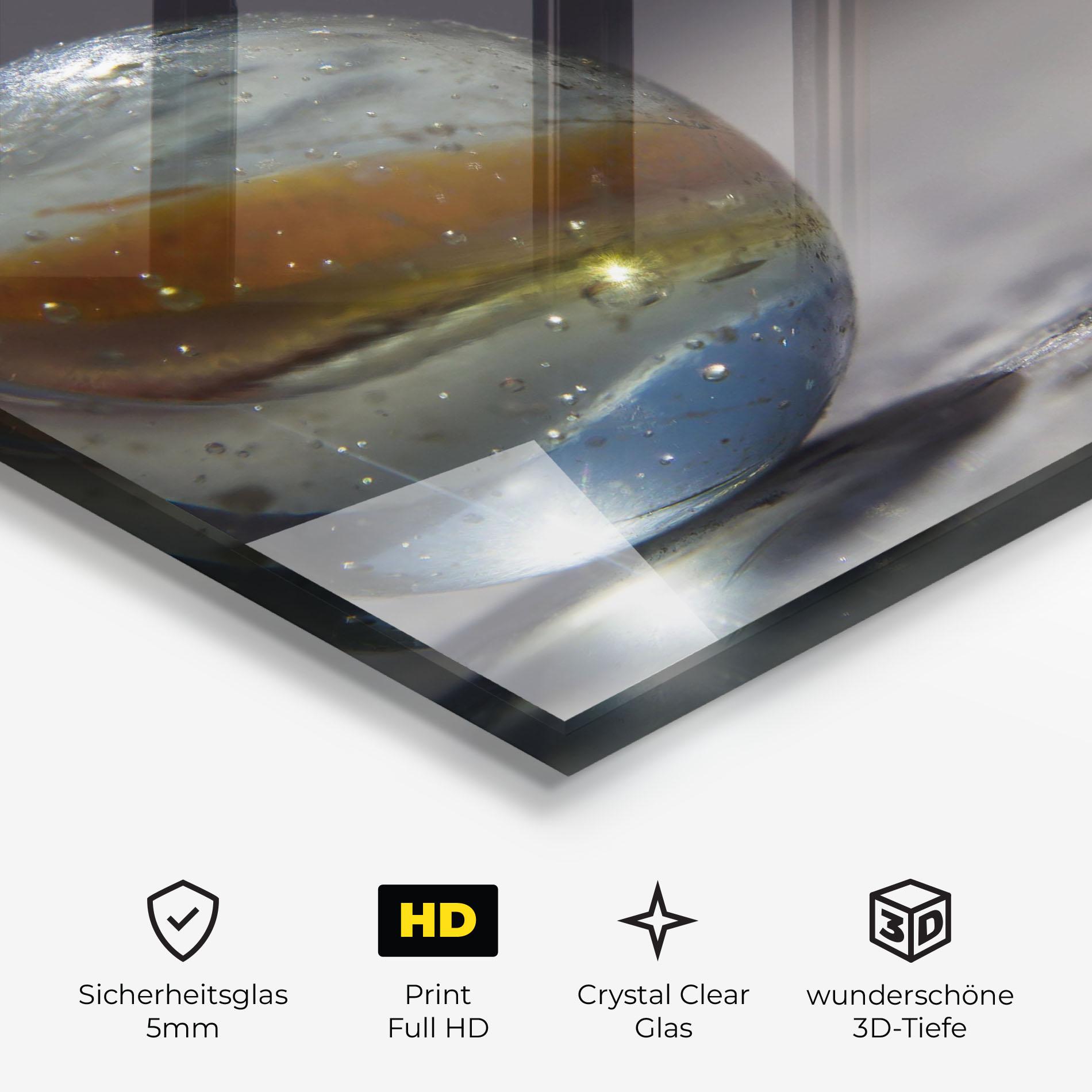 Glasbild Colorful Glass Sphere mockup 3