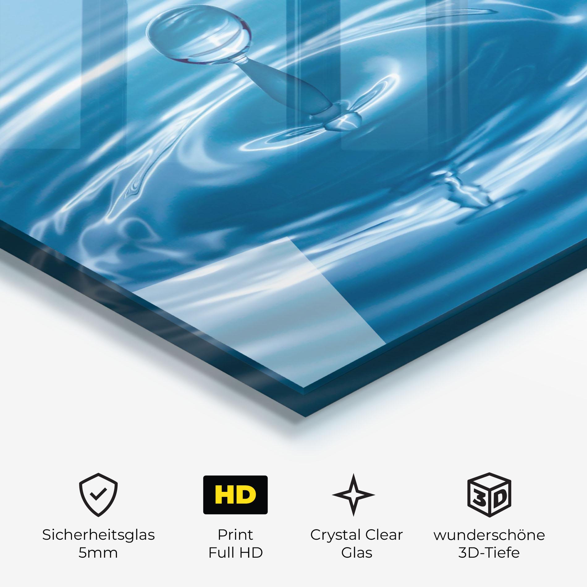 Glasbild Drop Close Up mockup 3