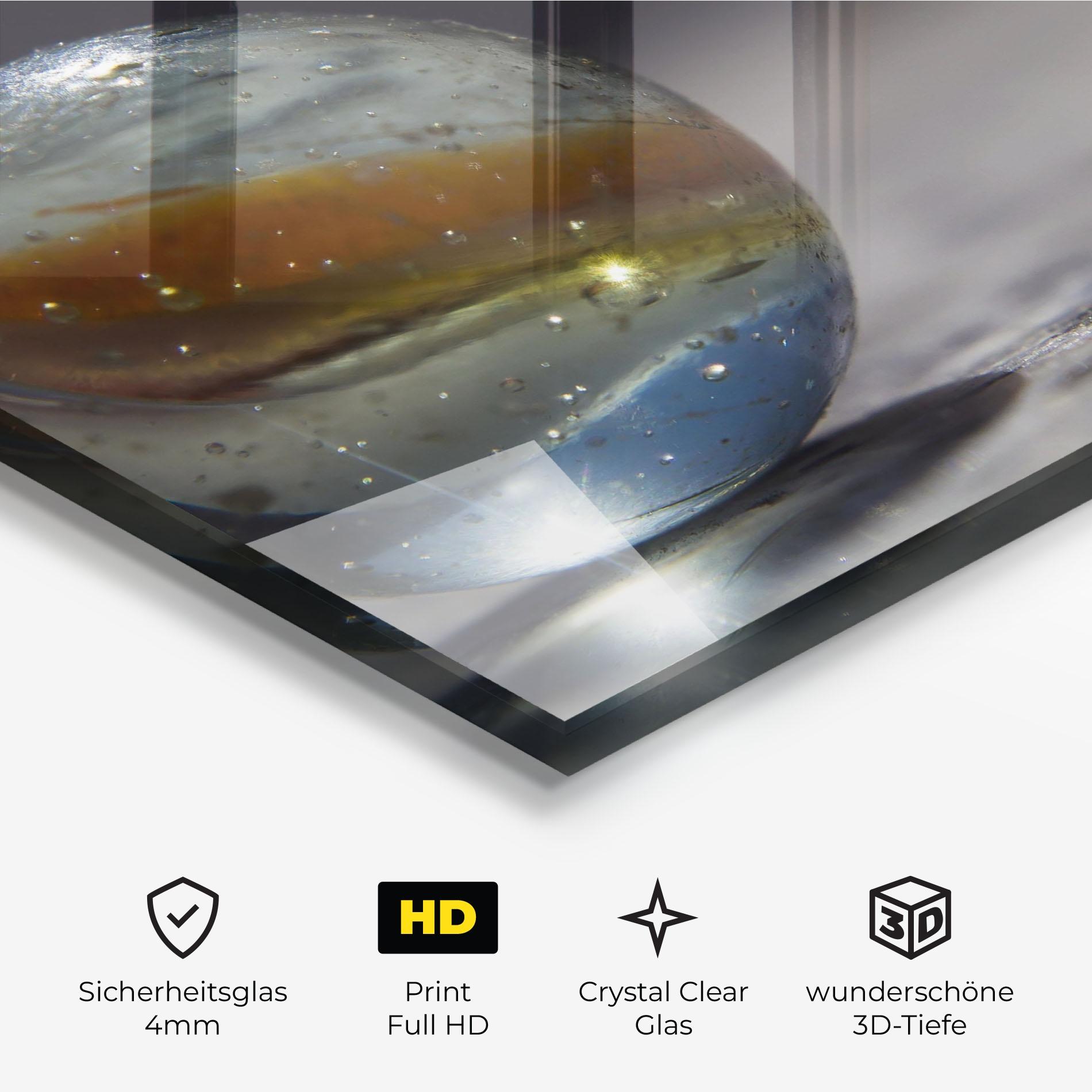 Glasbild Colorful Glass Sphere mockup 3