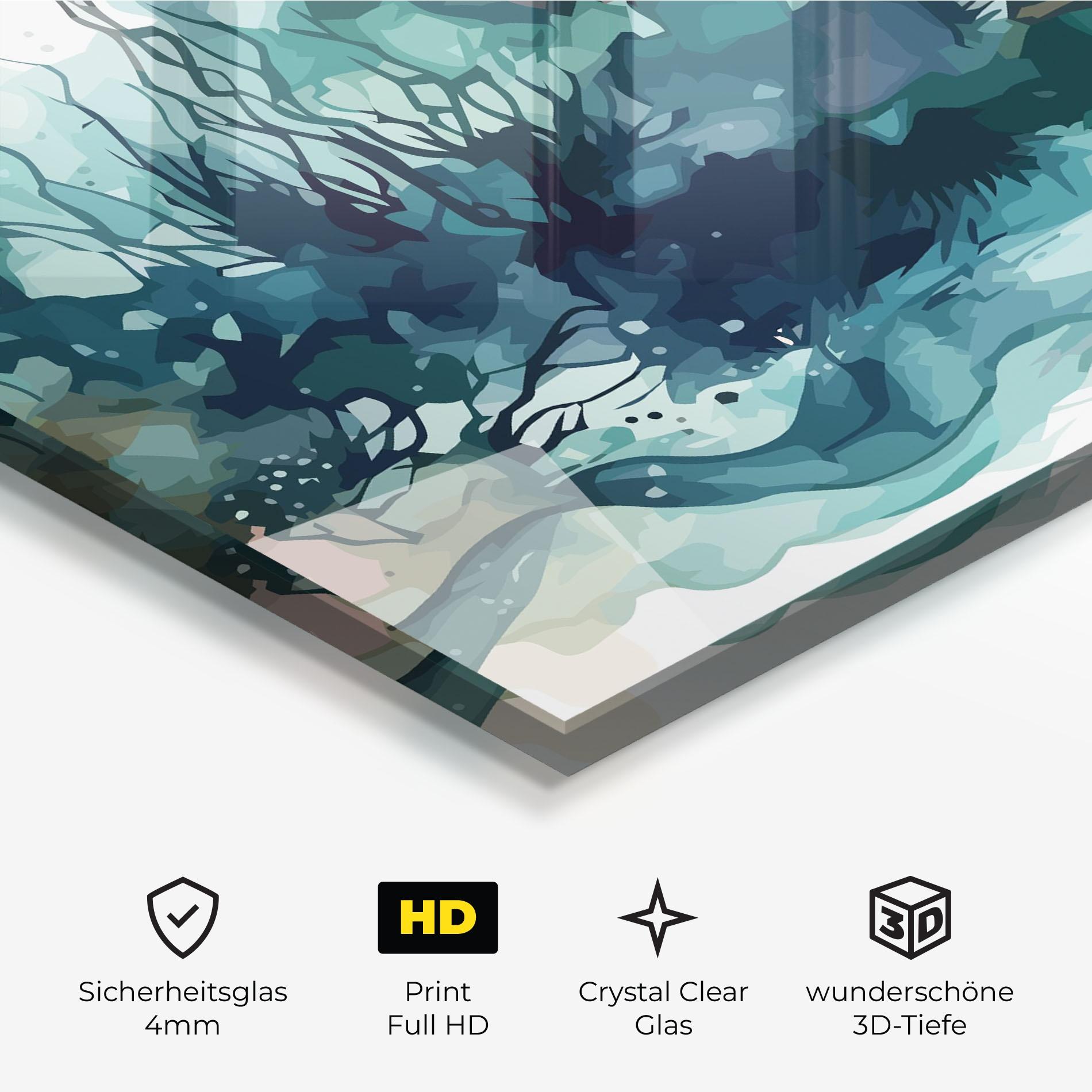 Glasbild Deep Ocean Art mockup 3