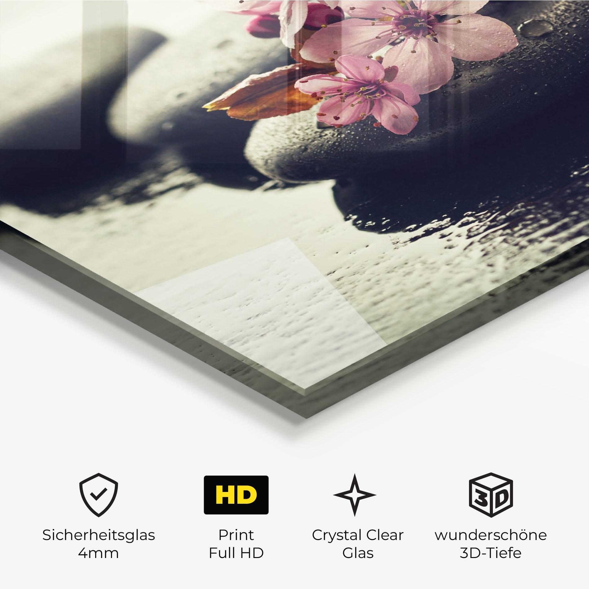 Glasbild Hot Spa Flowers mockup 3