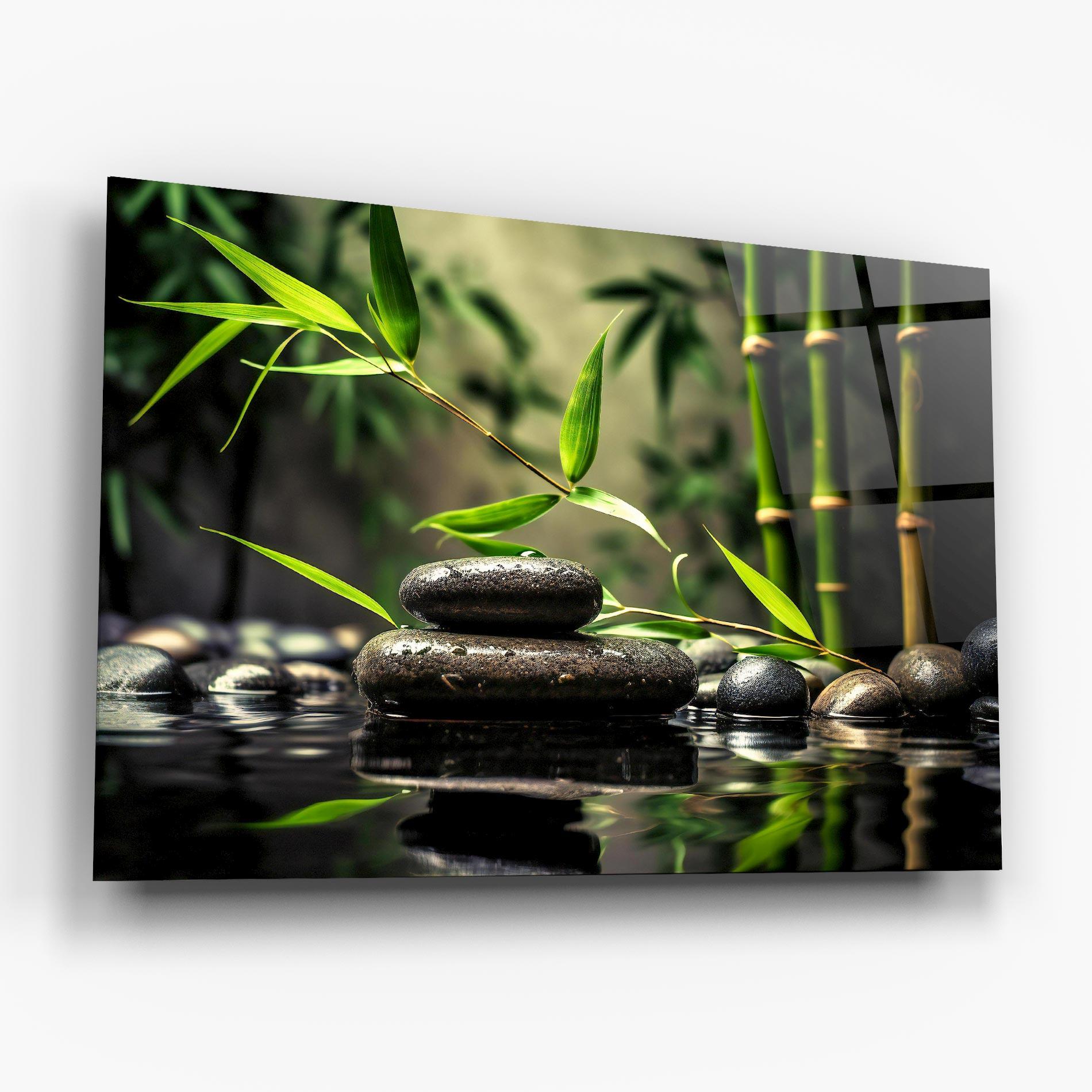 Glasbild Bamboo Plant Water mockup 6
