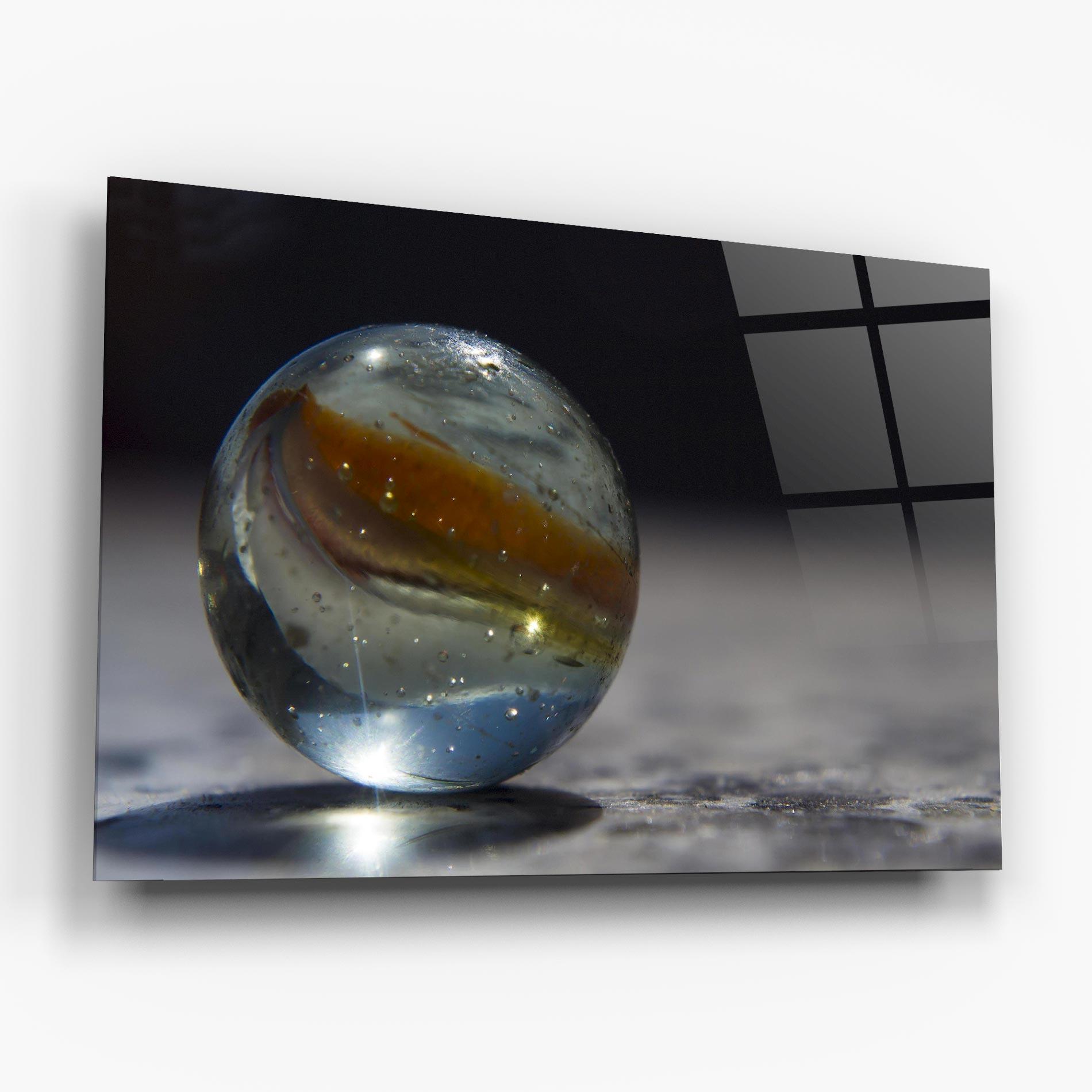 Glasbild Colorful Glass Sphere mockup 6