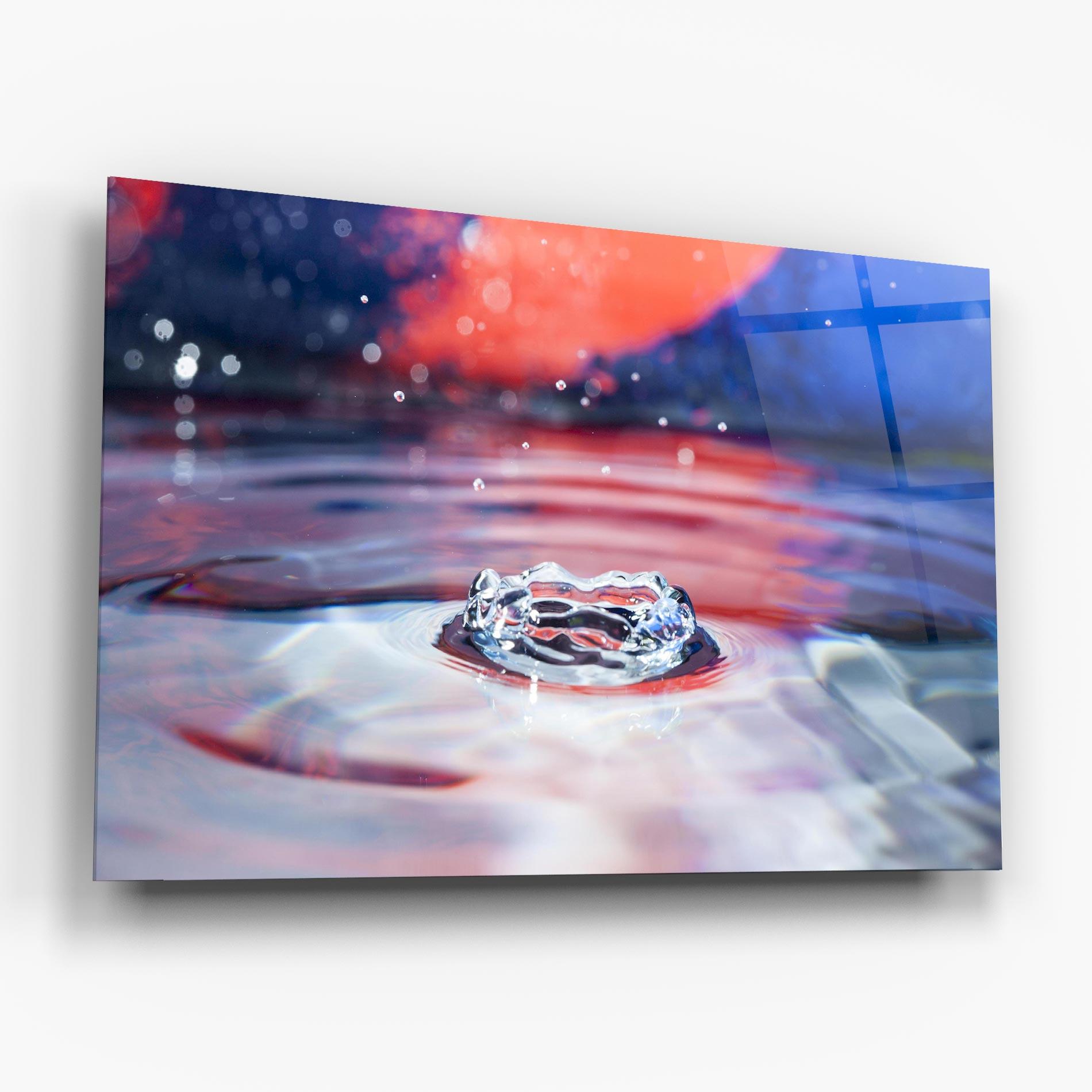Glasbild Colorful Water Surface mockup 6