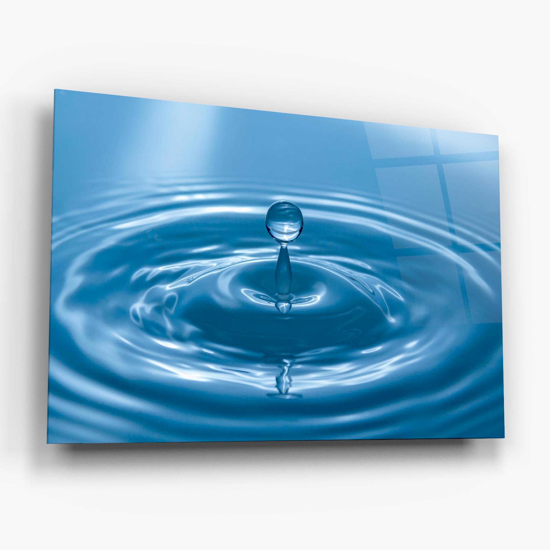 Glasbild Drop Close Up mockup 6