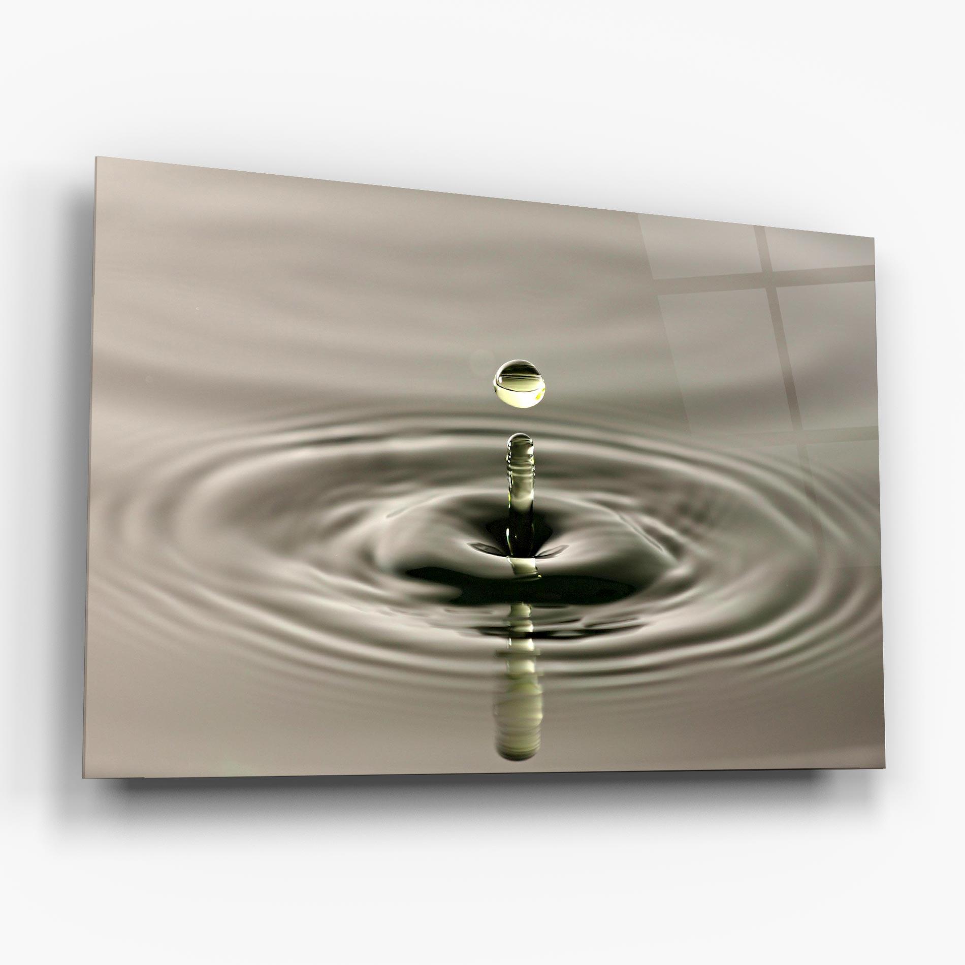 Glasbild Green Water Drop mockup 6